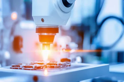 Automated Laser Welding Machine Processing Electronic Components