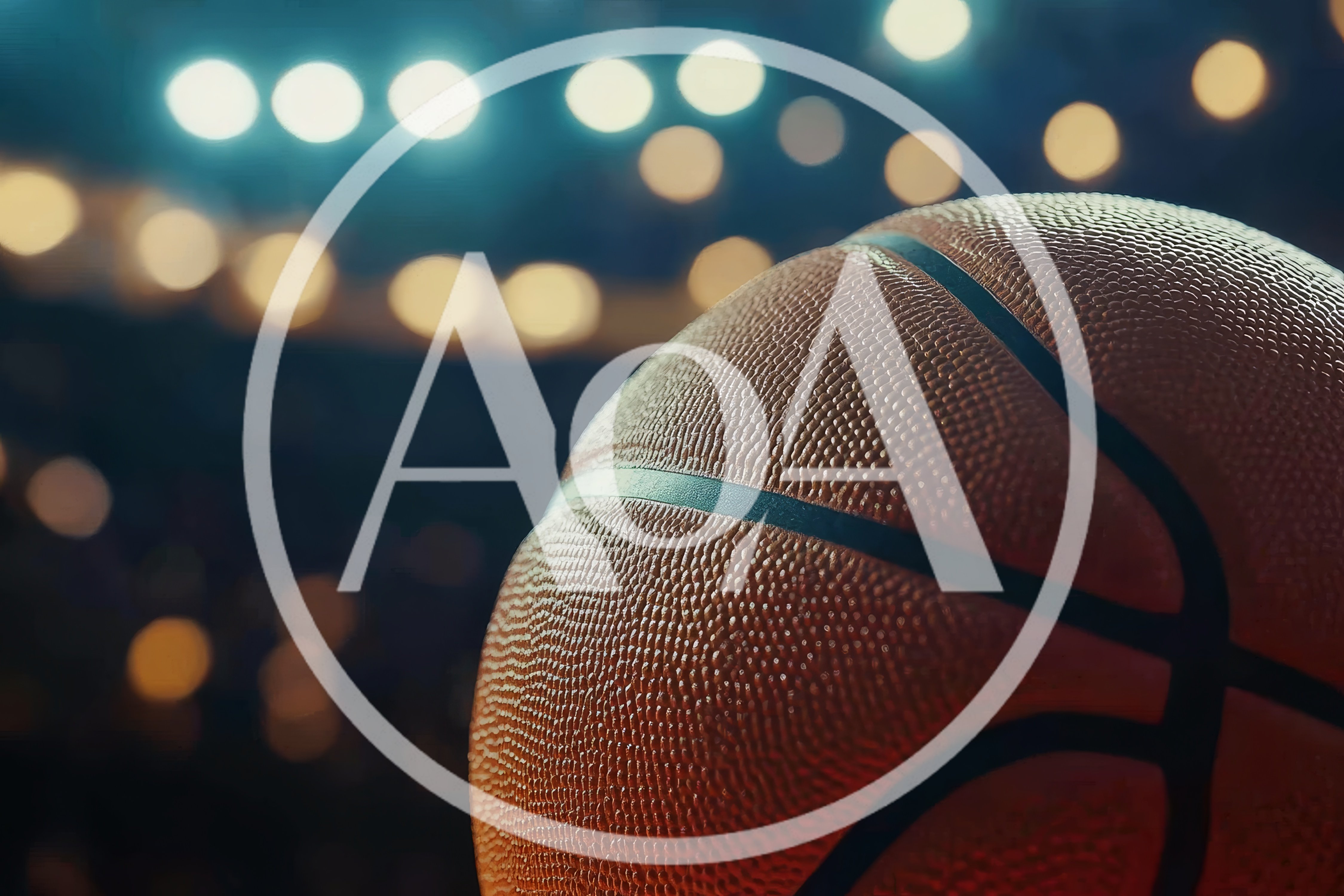 Close Up Of A Basketball In A Stadium