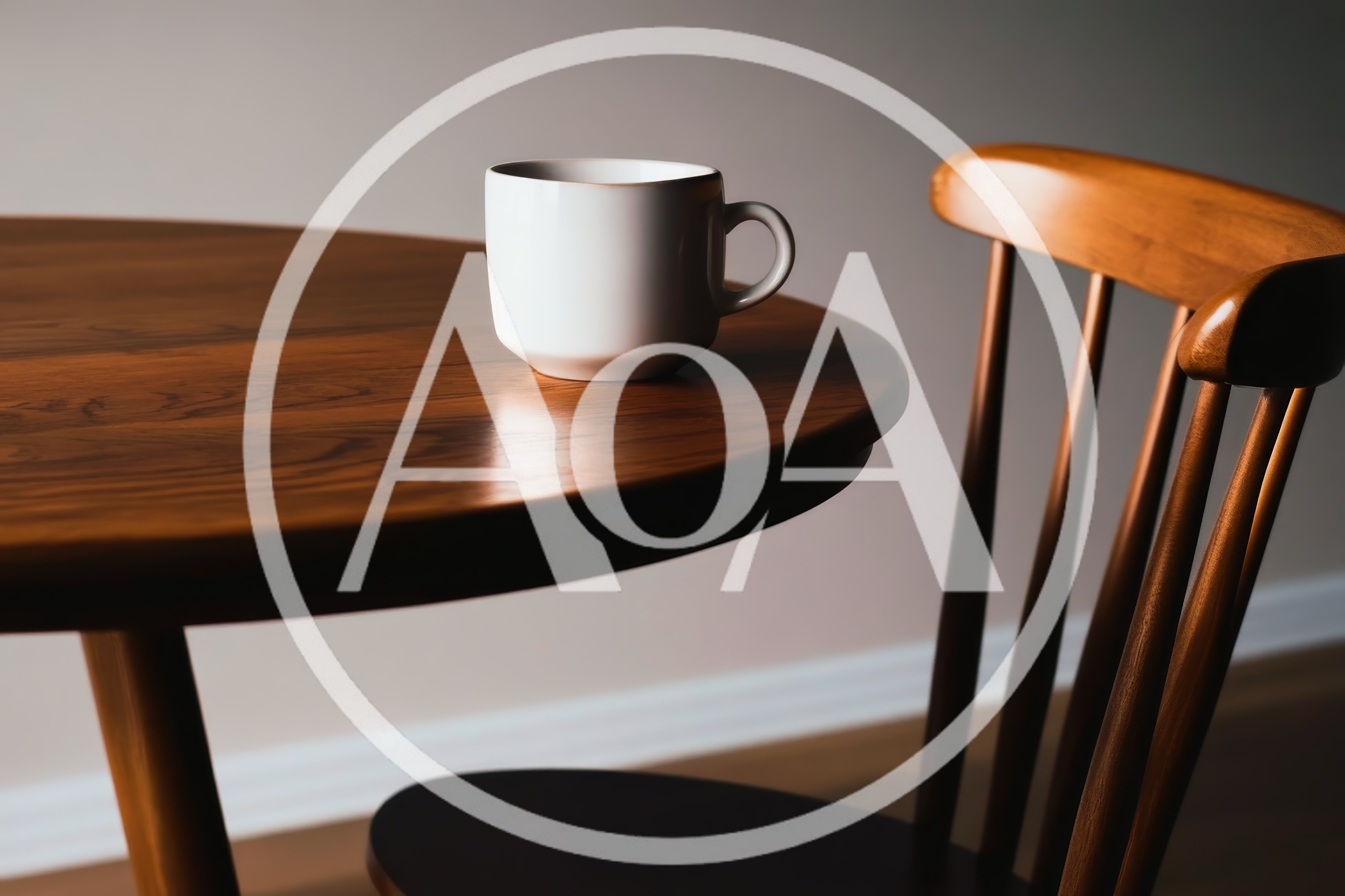 White Coffee Mug On A Wooden Table