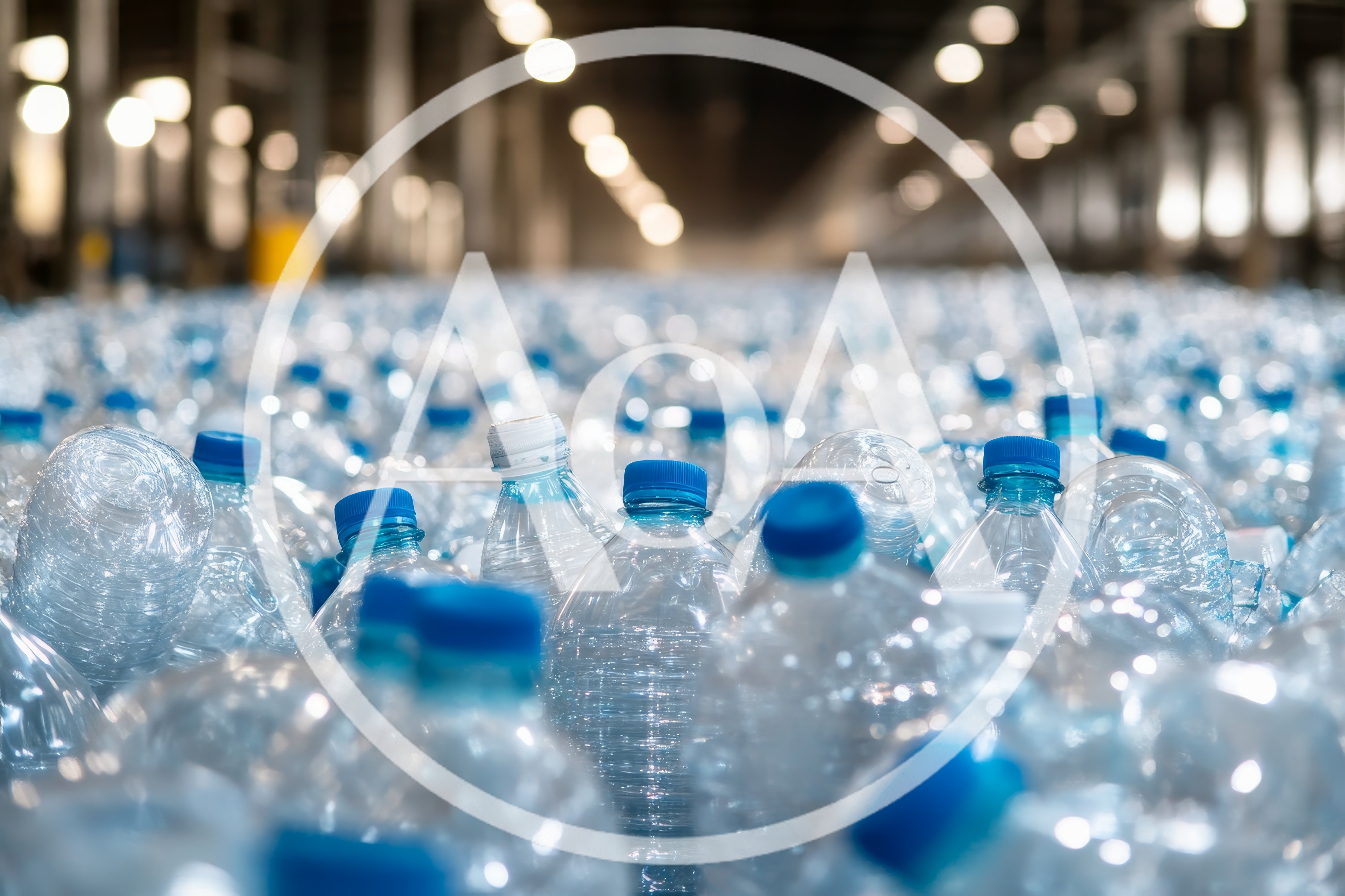 Massive Pile Of Recycled Plastic Water Bottles
