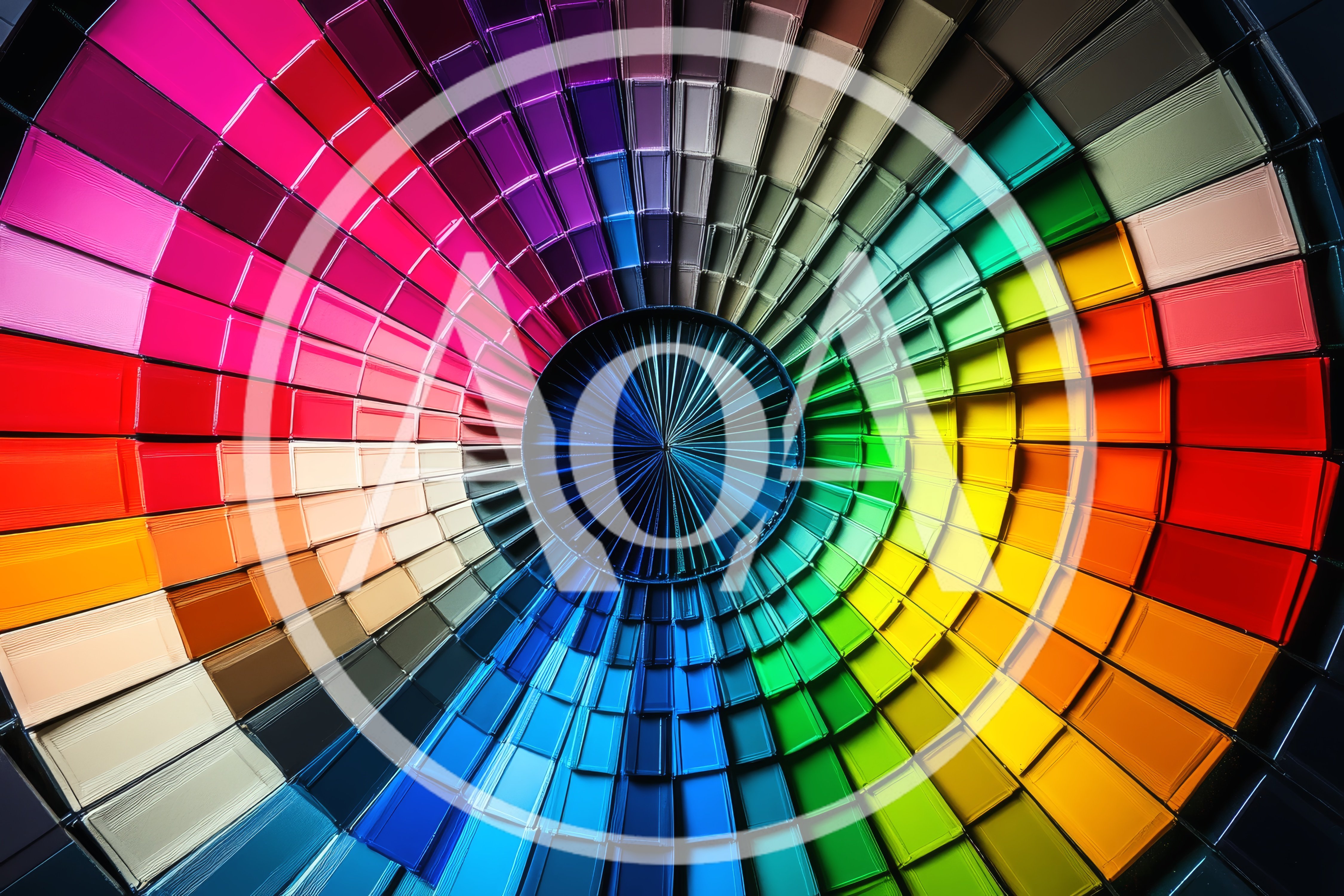 Circular Color Swatch Palette Display