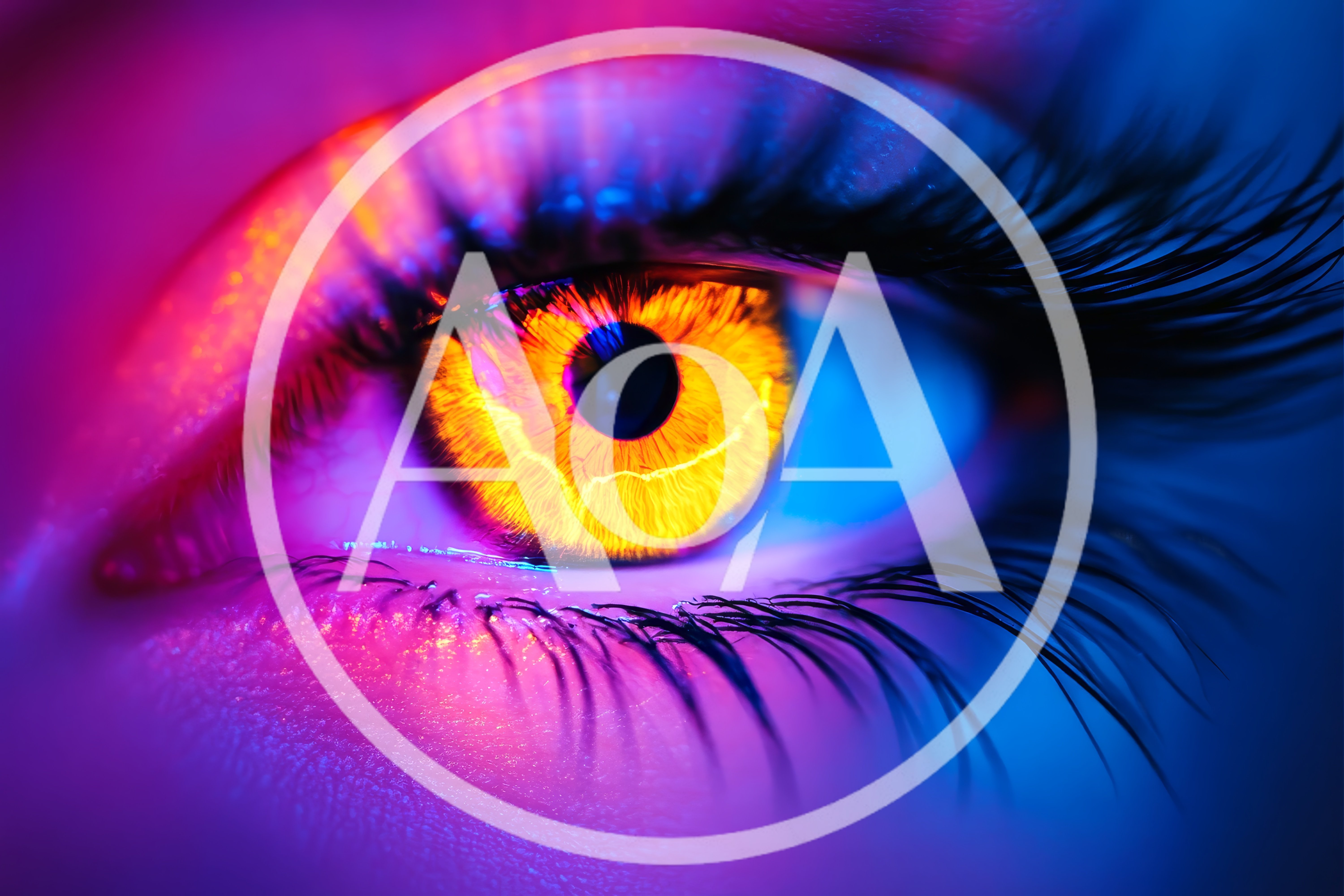Macro Close Up Of A Glowing Human Eye