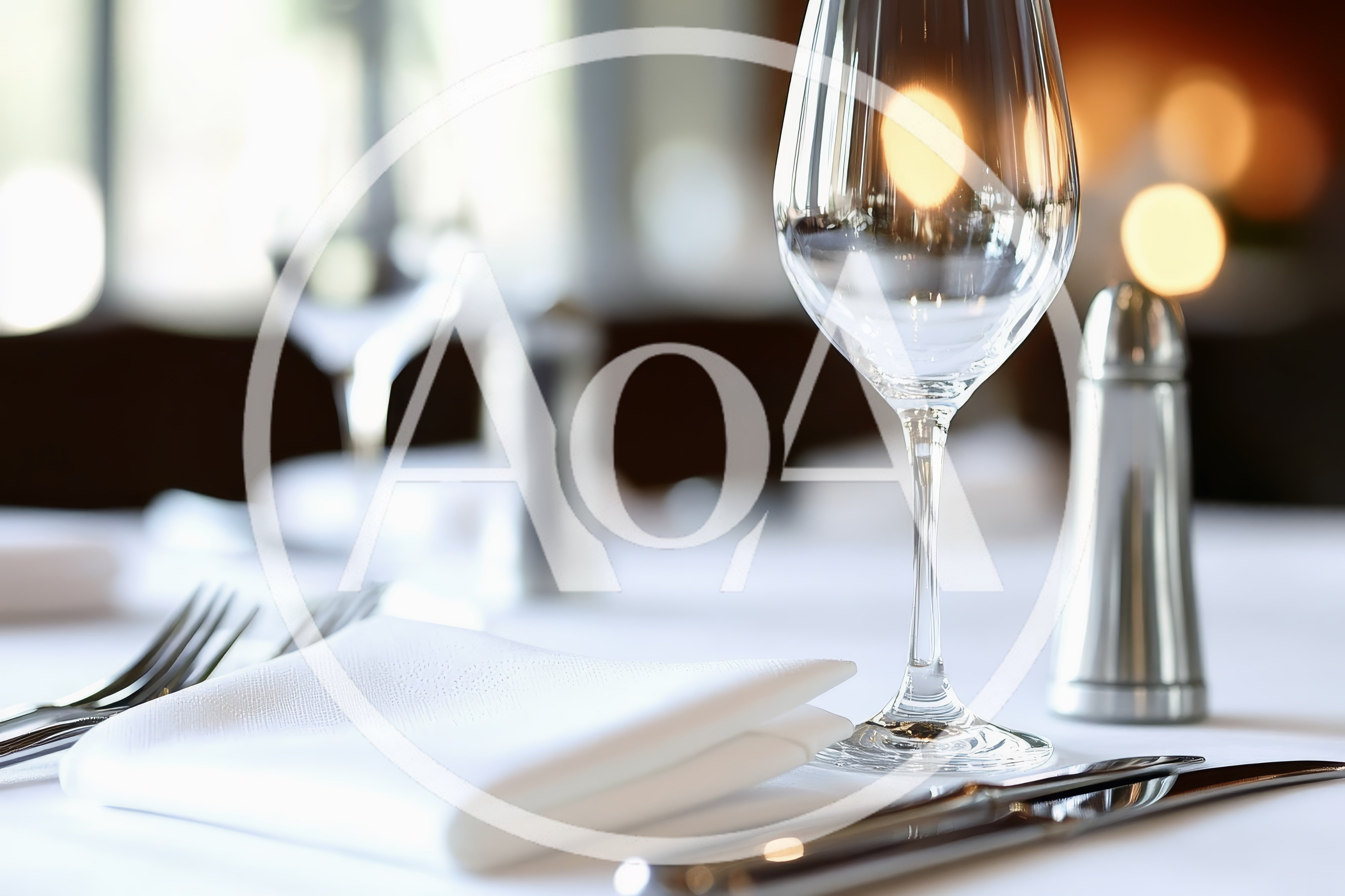 Elegant Table Setting In A Fine Dining Restaurant