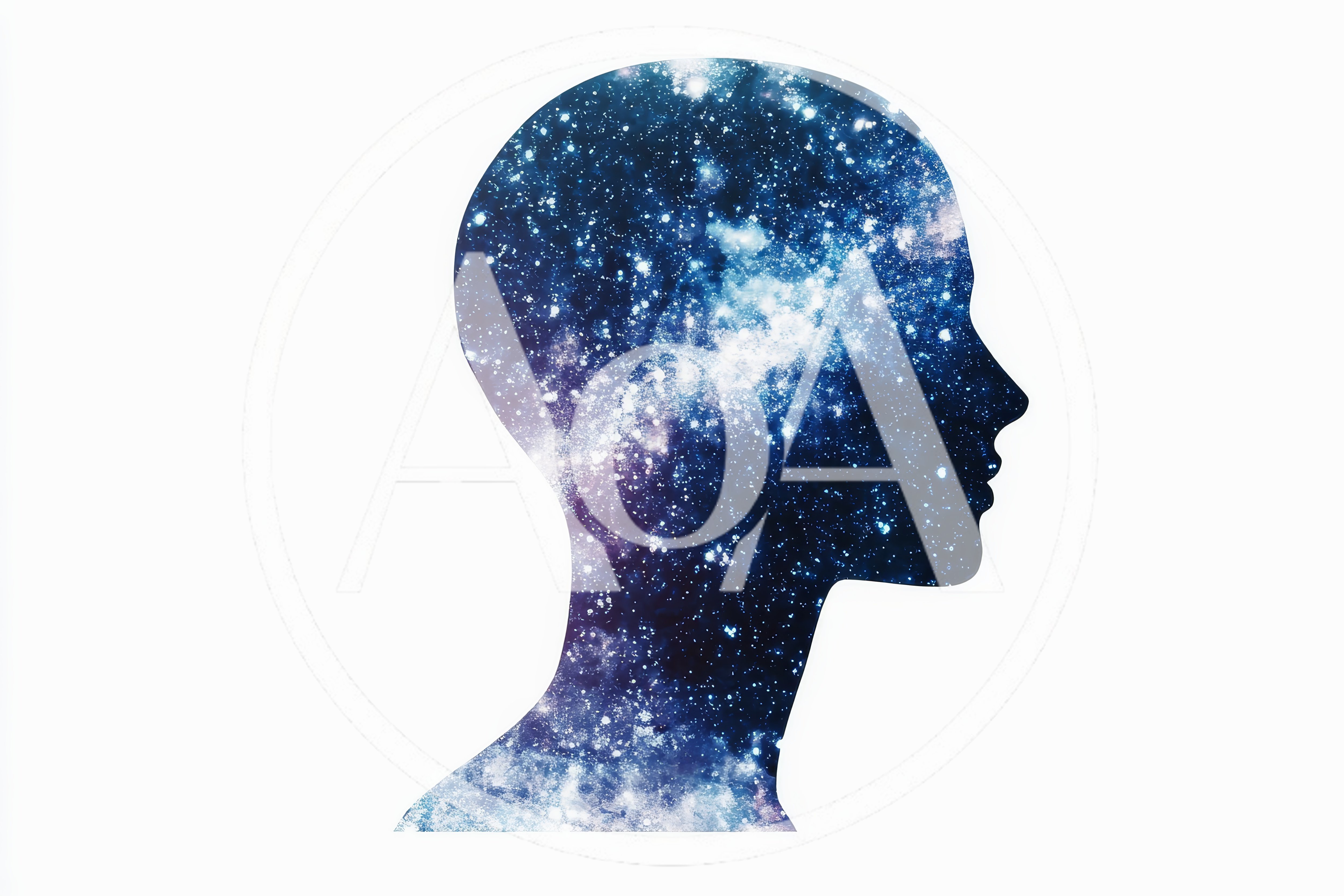 Silhouette Of A Human Head Filled With Galaxy Stars