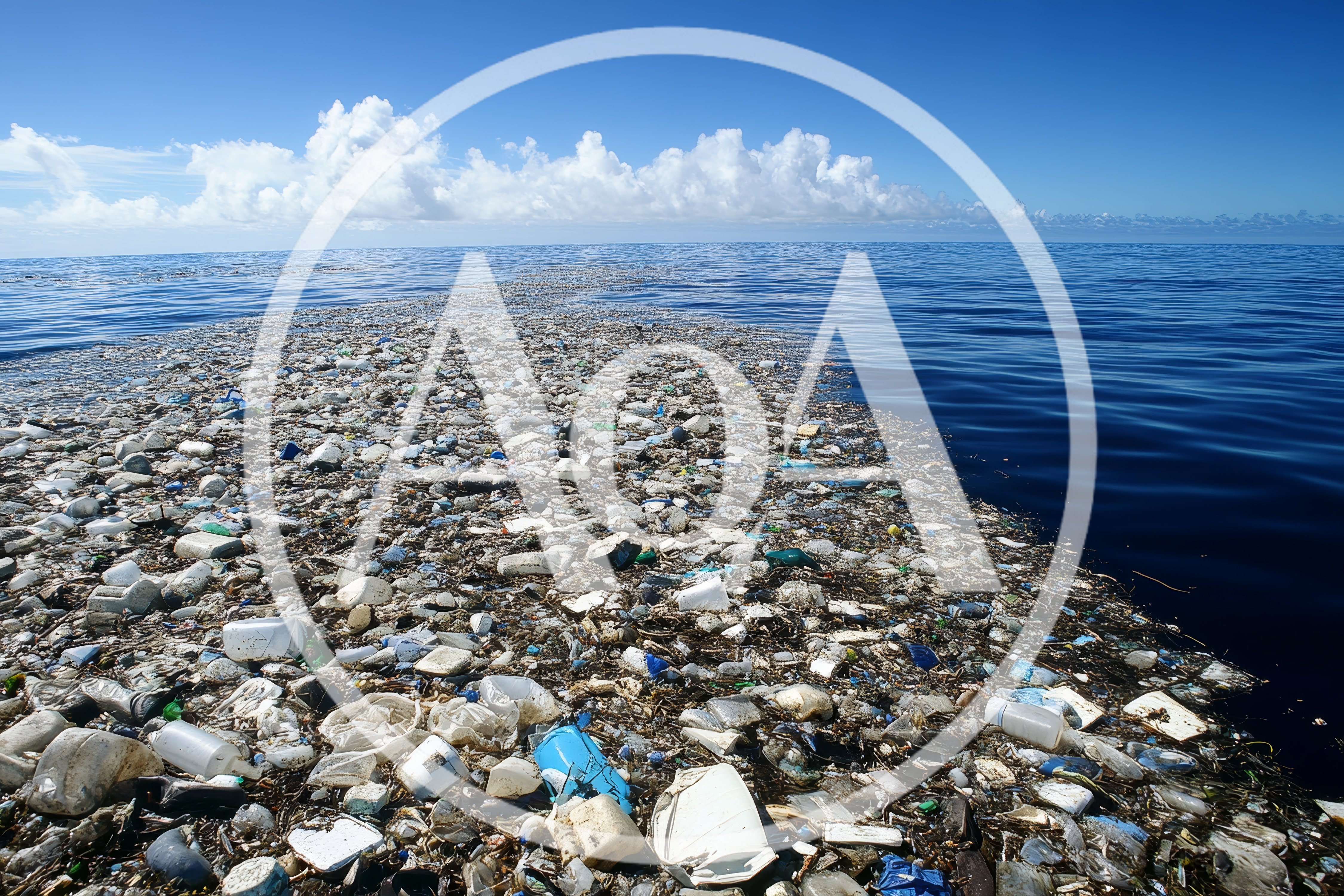 Massive Plastic Waste Patch Floating In The Ocean