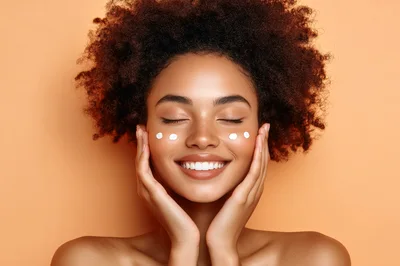 Young Woman Applying Skincare Cream on Her Face
