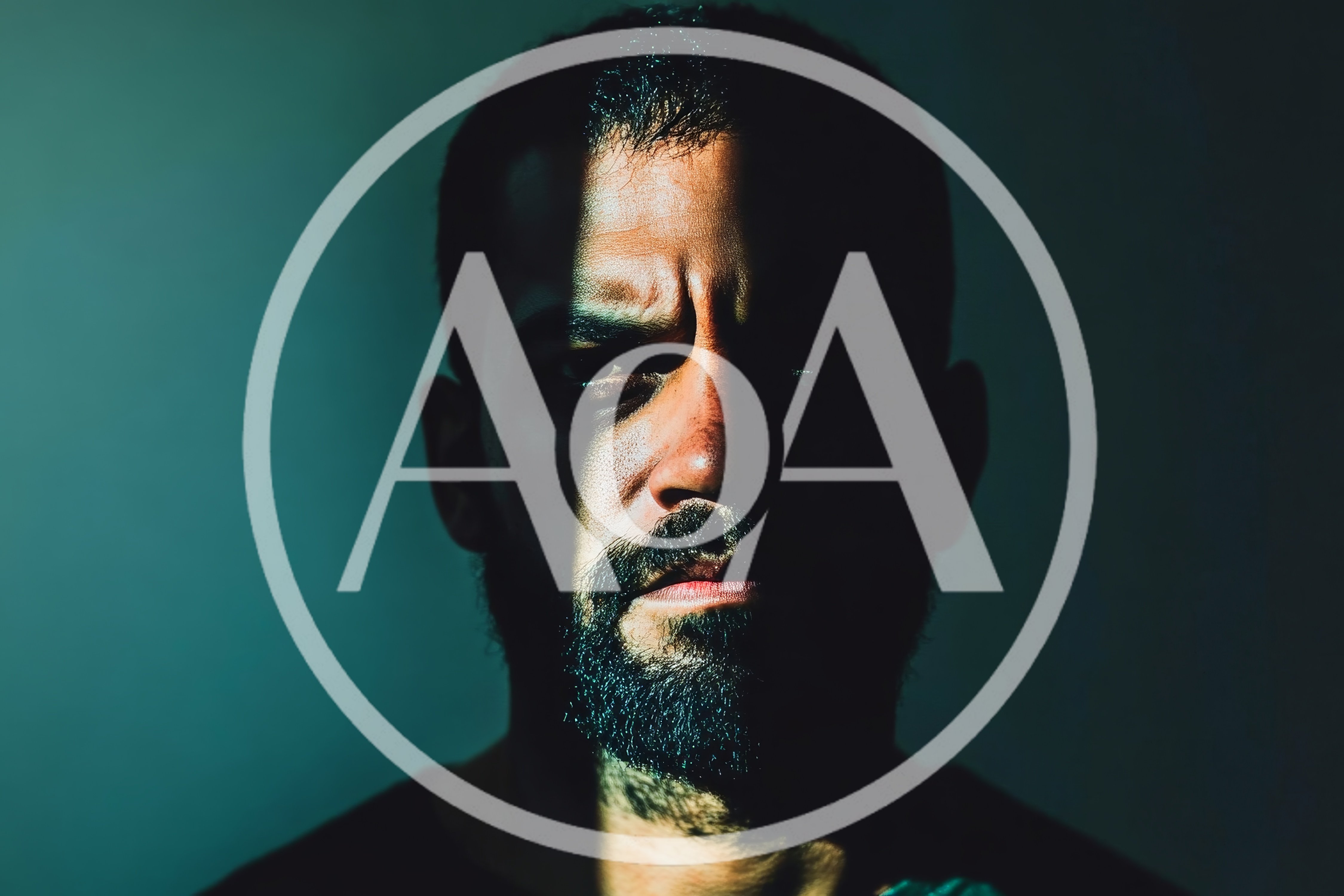 Portrait Of A Man With Dramatic Split Lighting