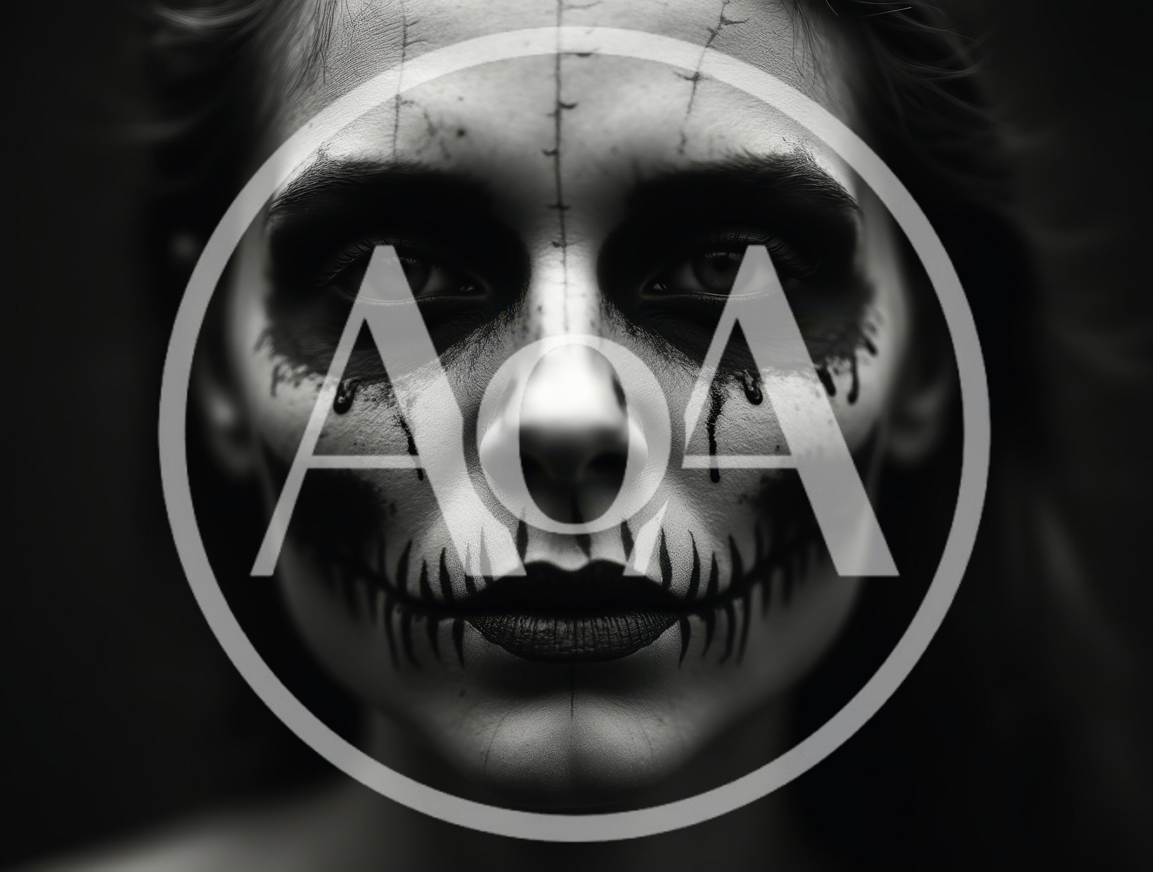 Close Up Portrait Of Woman With Creepy Skull Makeup