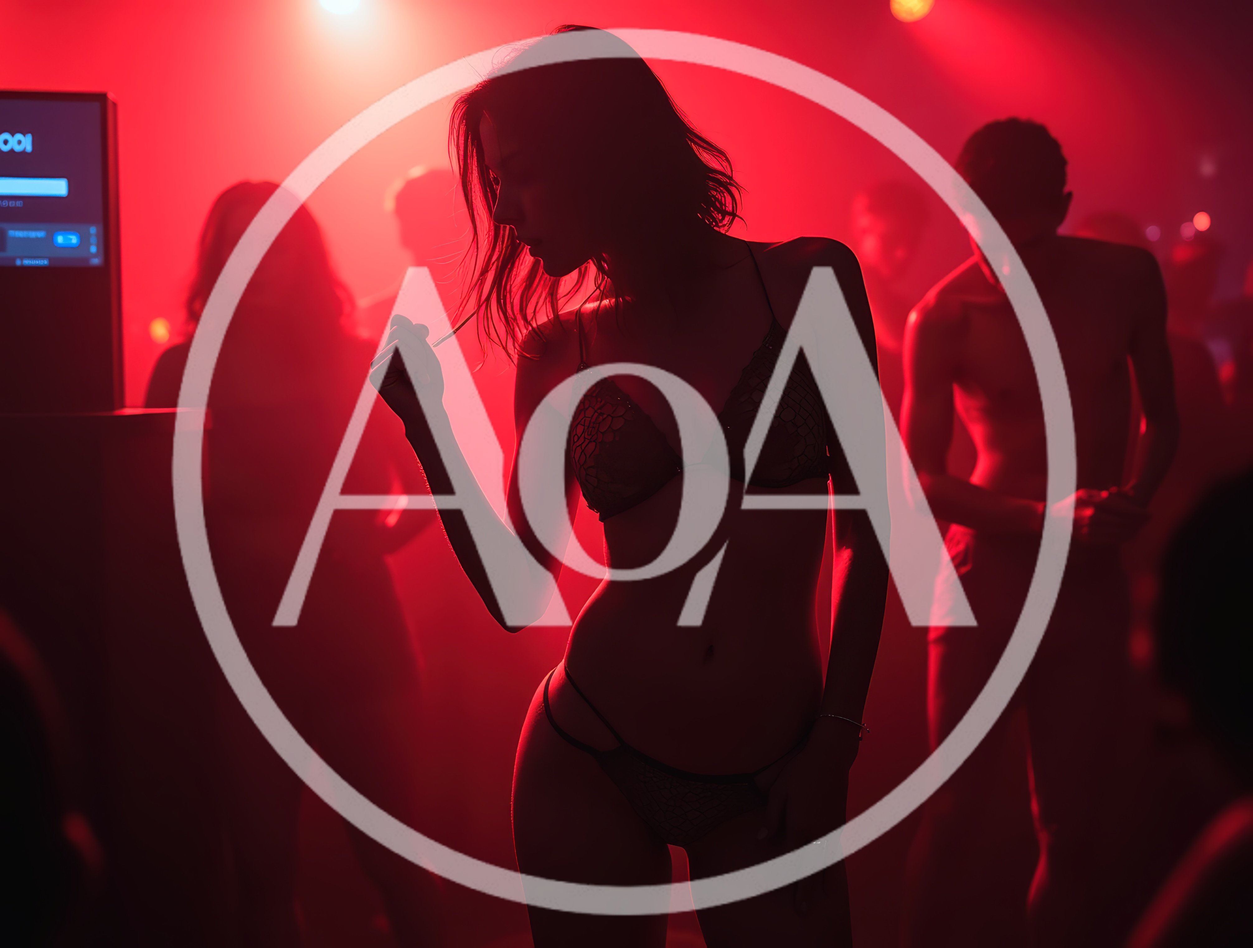 Woman Dancing In Lingerie At A Nightclub