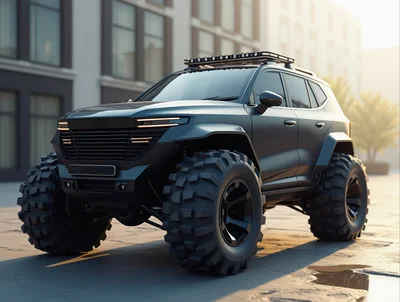 Custom Matte Black Off-Road SUV Concept