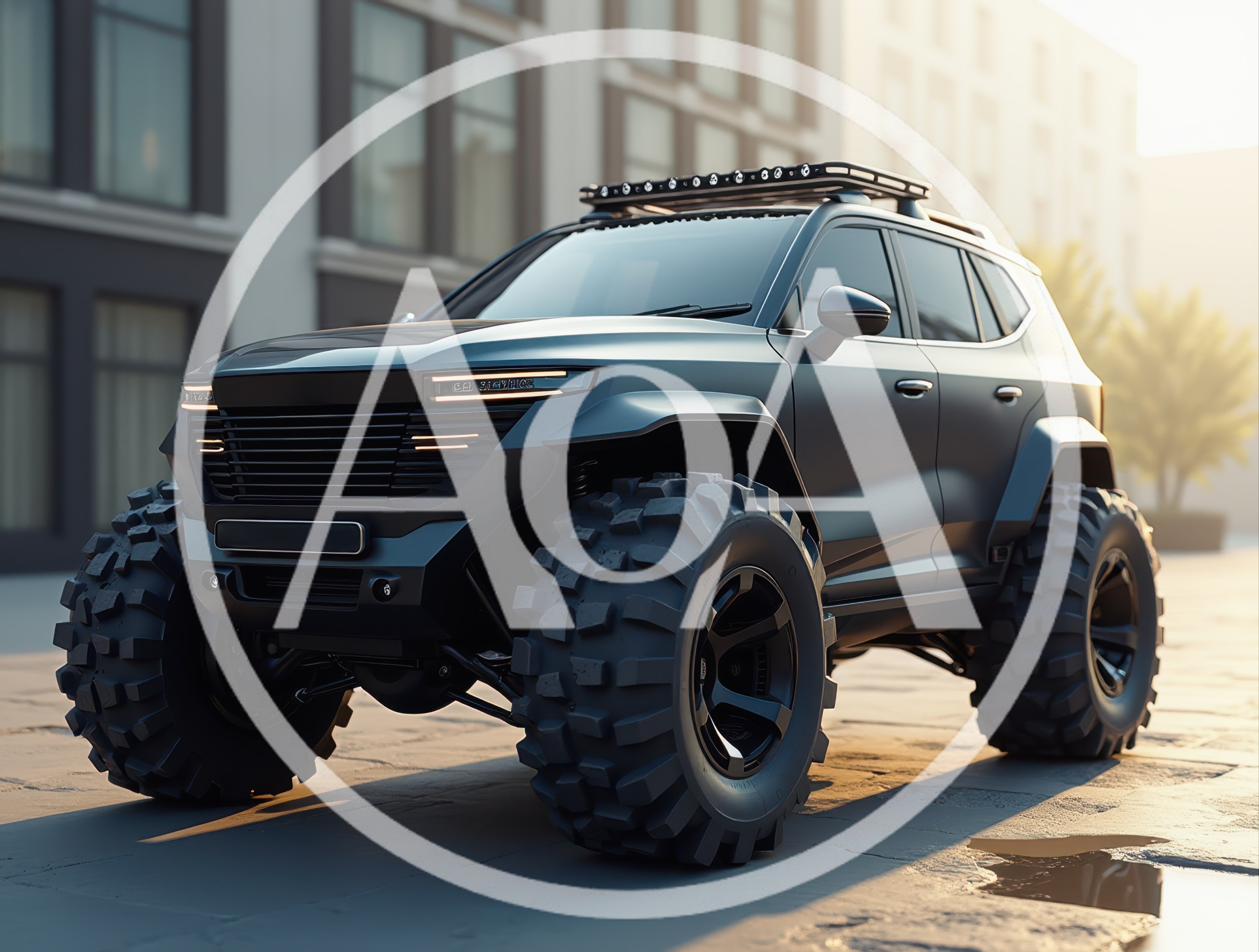 Custom Matte Black Off-Road SUV Concept