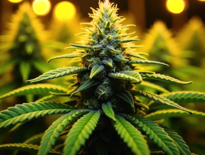 Close Up Of A Flowering Cannabis Plant