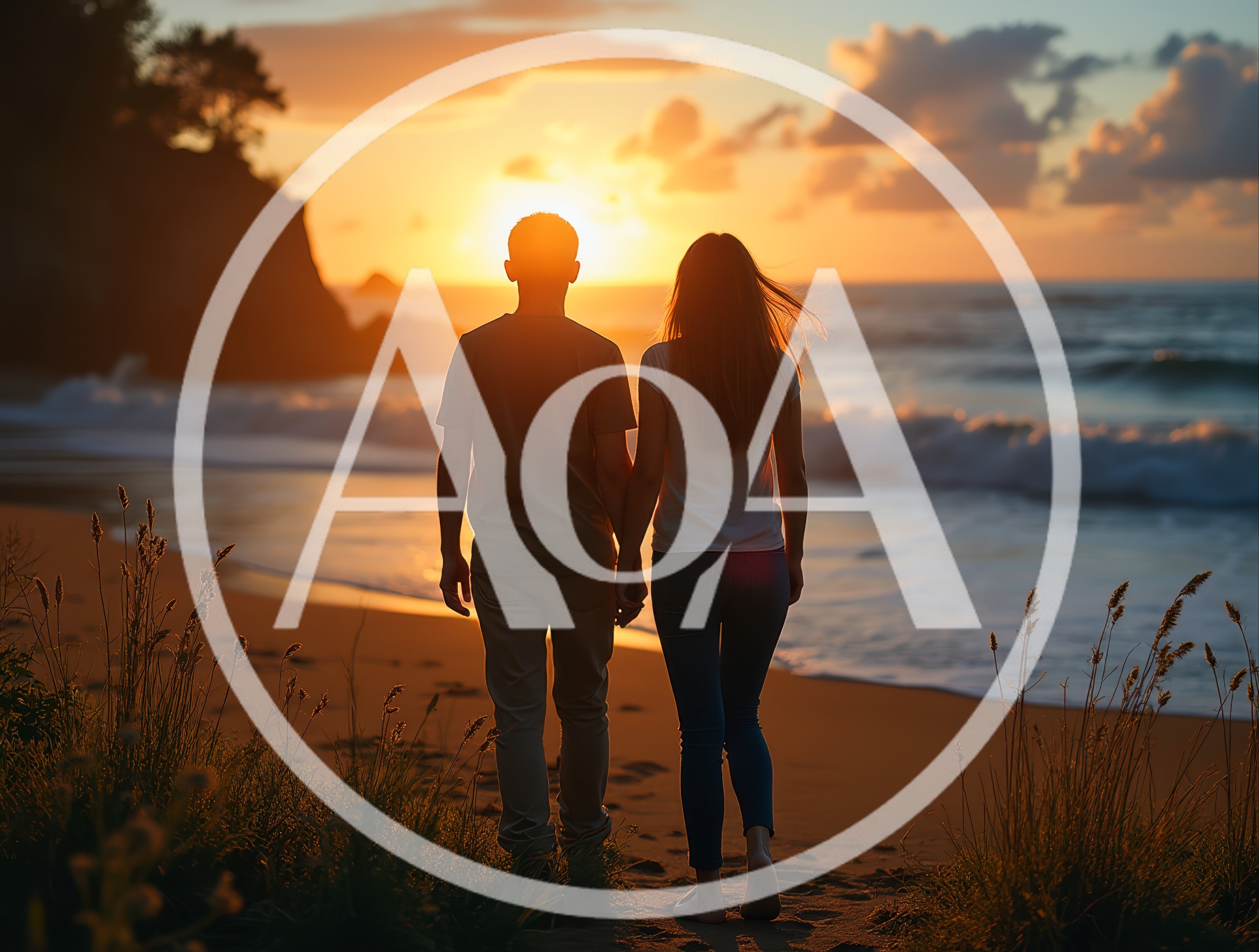 Couple Holding Hands Walking Along Beach At Sunset