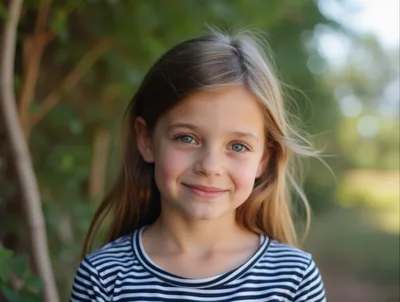 Portrait Of A Young Girl Outdoors