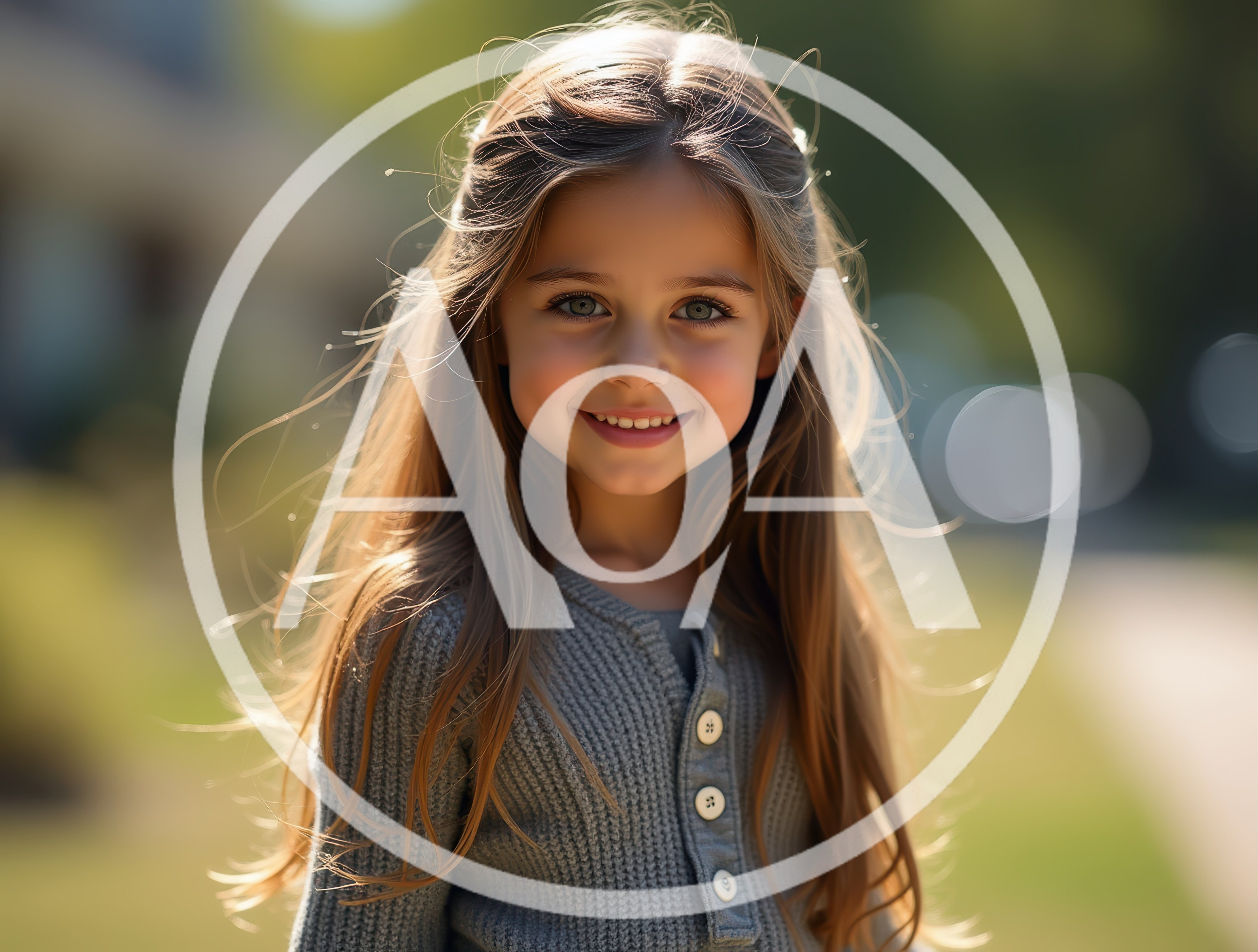 Portrait Of A Smiling Young Girl Outdoors