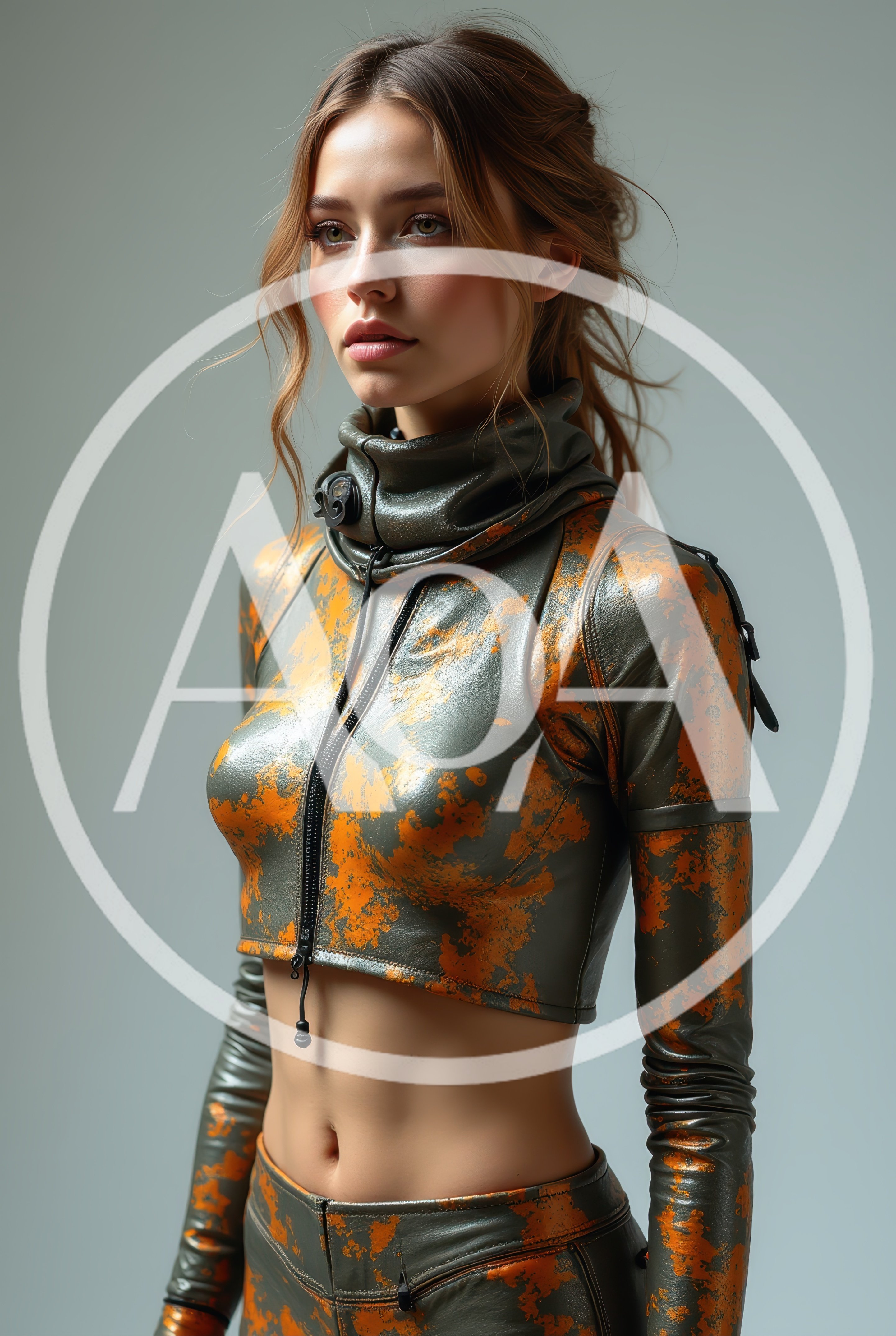 Portrait Of A Woman In Futuristic Tactical Gear