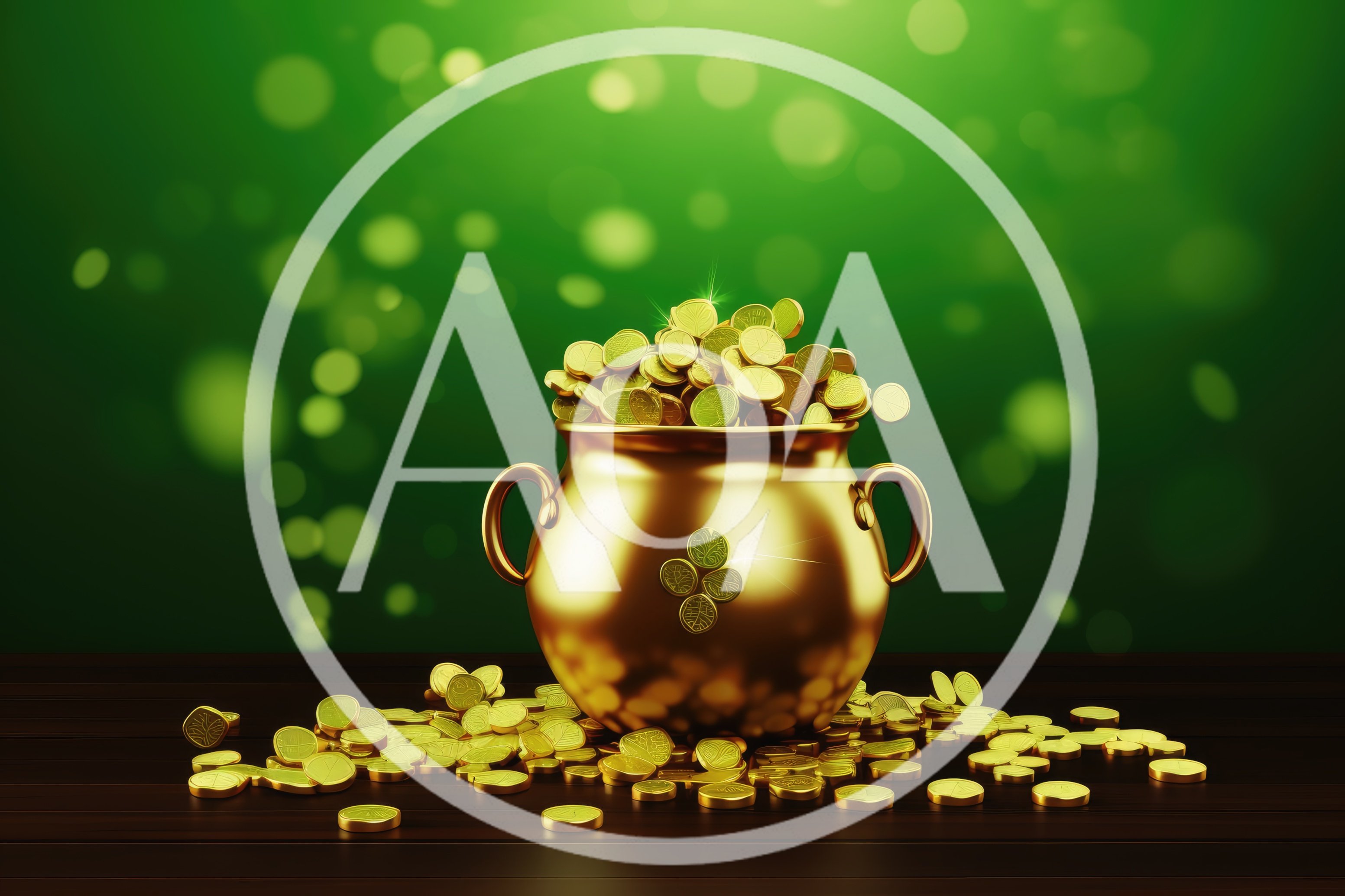 Golden Pot Filled With Gold Coins