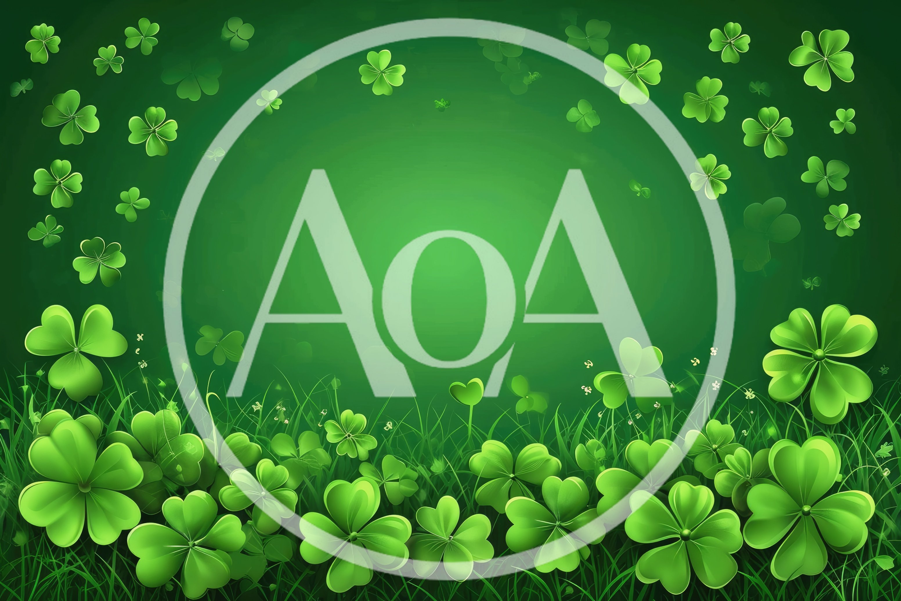 St Patrick Day Background With Floating Shamrocks