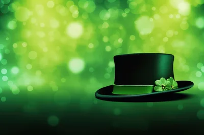 St Patrick Day Leprechaun Hat With Shamrock
