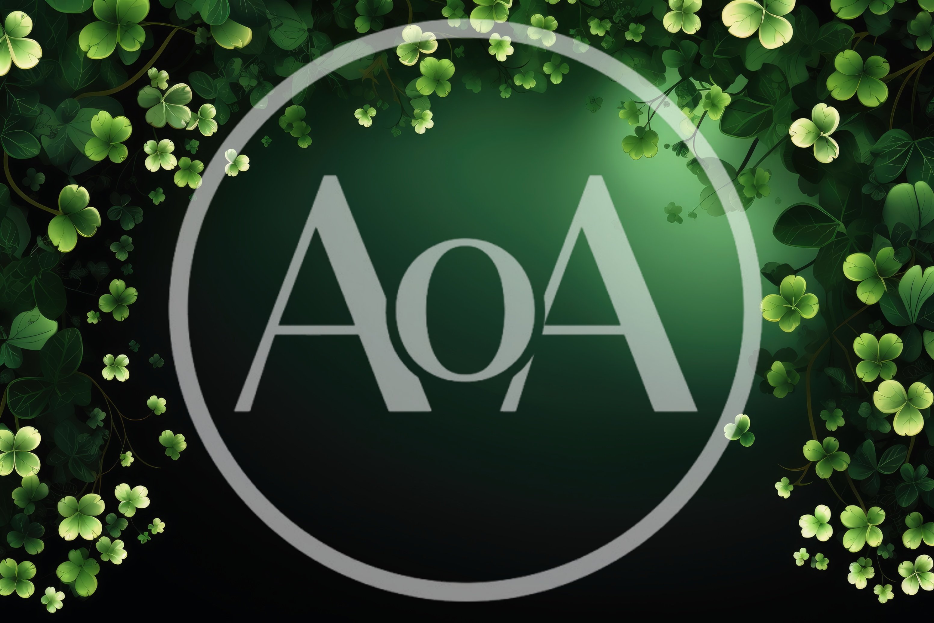 Green Clover Leaves Border Frame Background