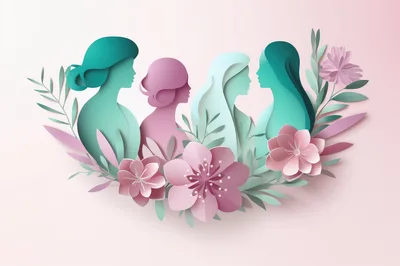 Paper Cutout Illustration Of Diverse Women Profiles