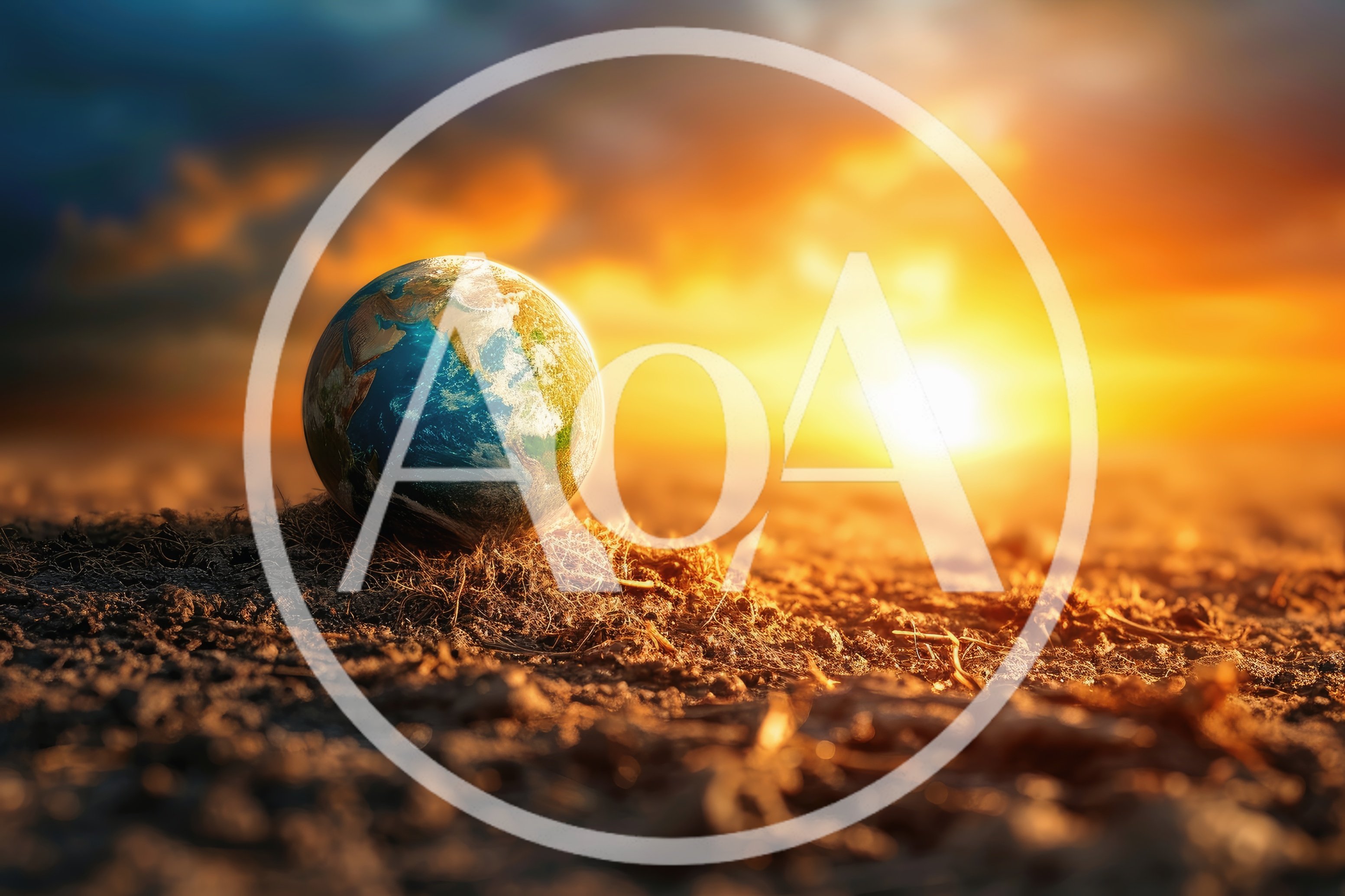 Miniature Earth Globe Resting On Dry Cracked Earth