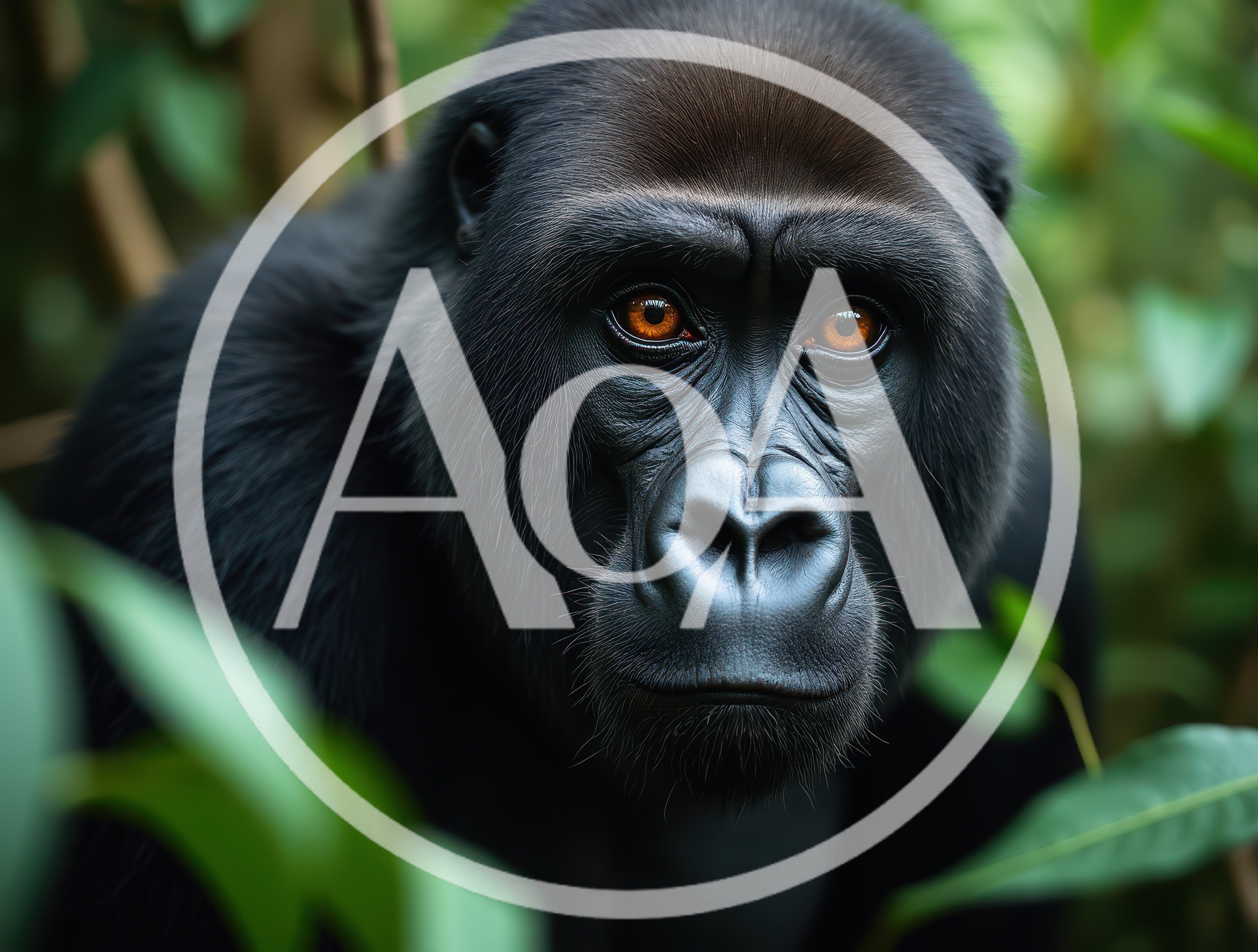 Close Up Portrait Of A Wild Mountain Gorilla