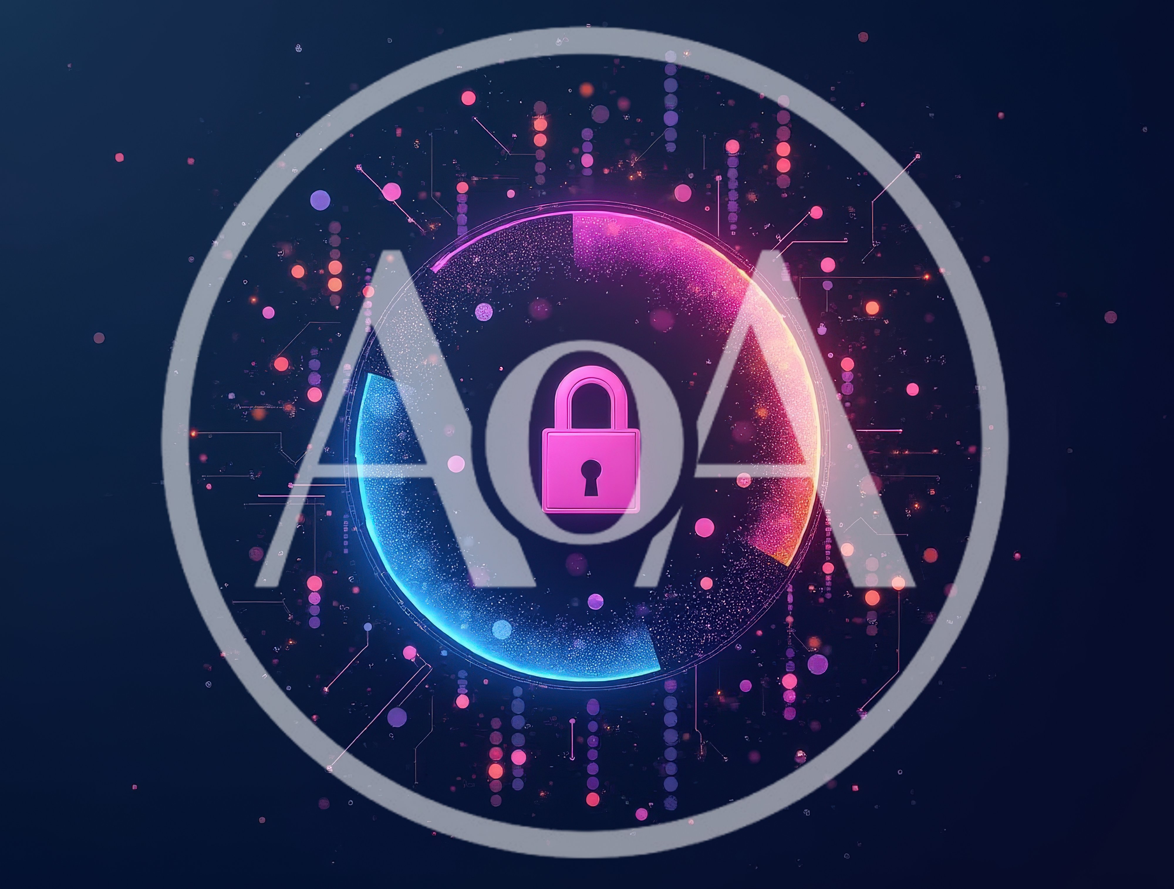 Digital Security Concept With Glowing Padlock Icon