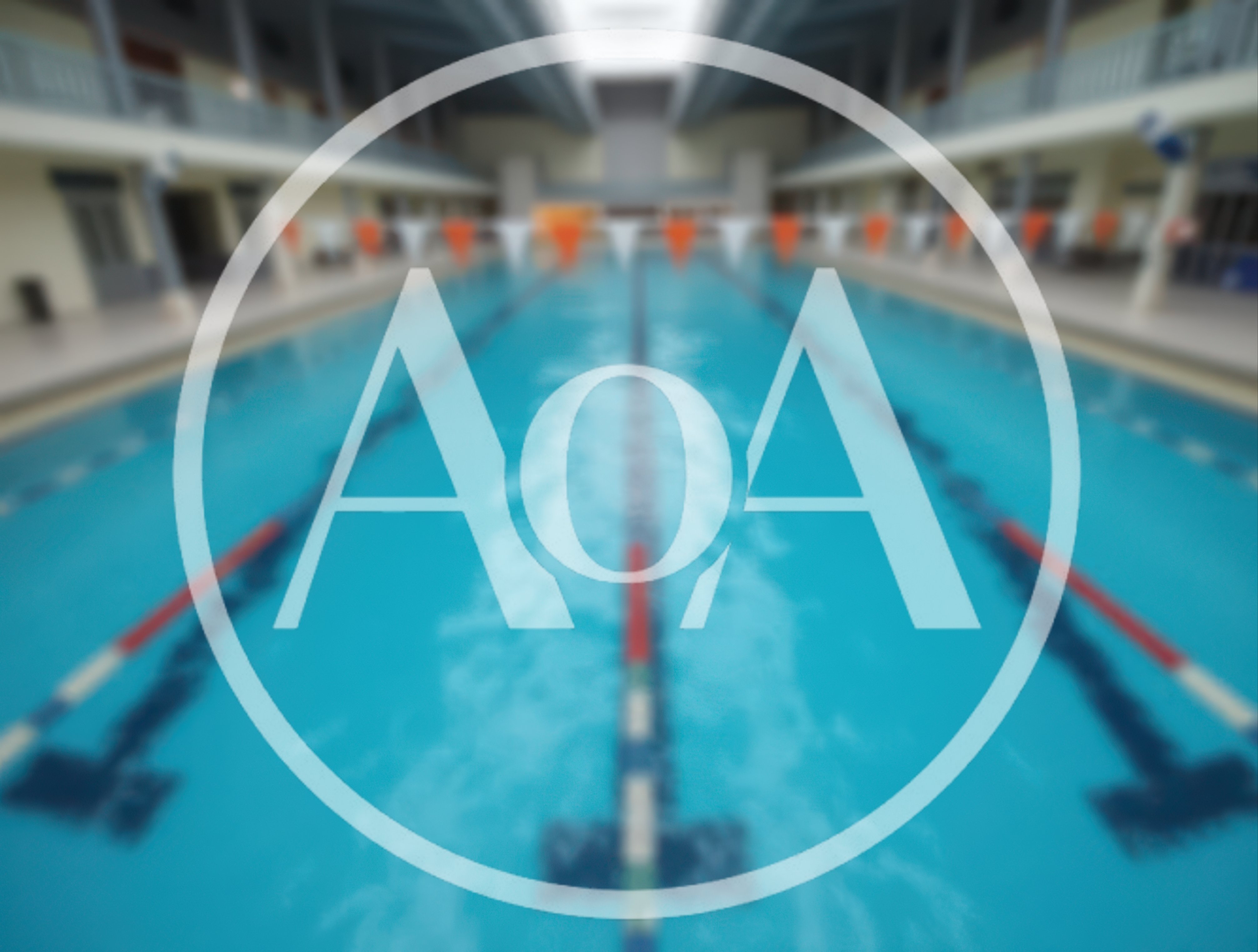 Empty Indoor Swimming Pool With Lane Markers