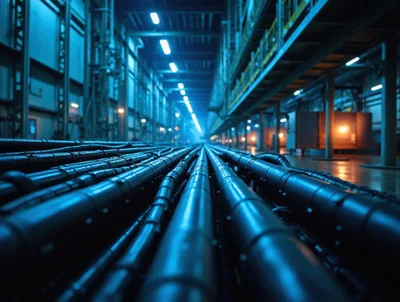 Industrial Cable Trays In A Modern Power Plant