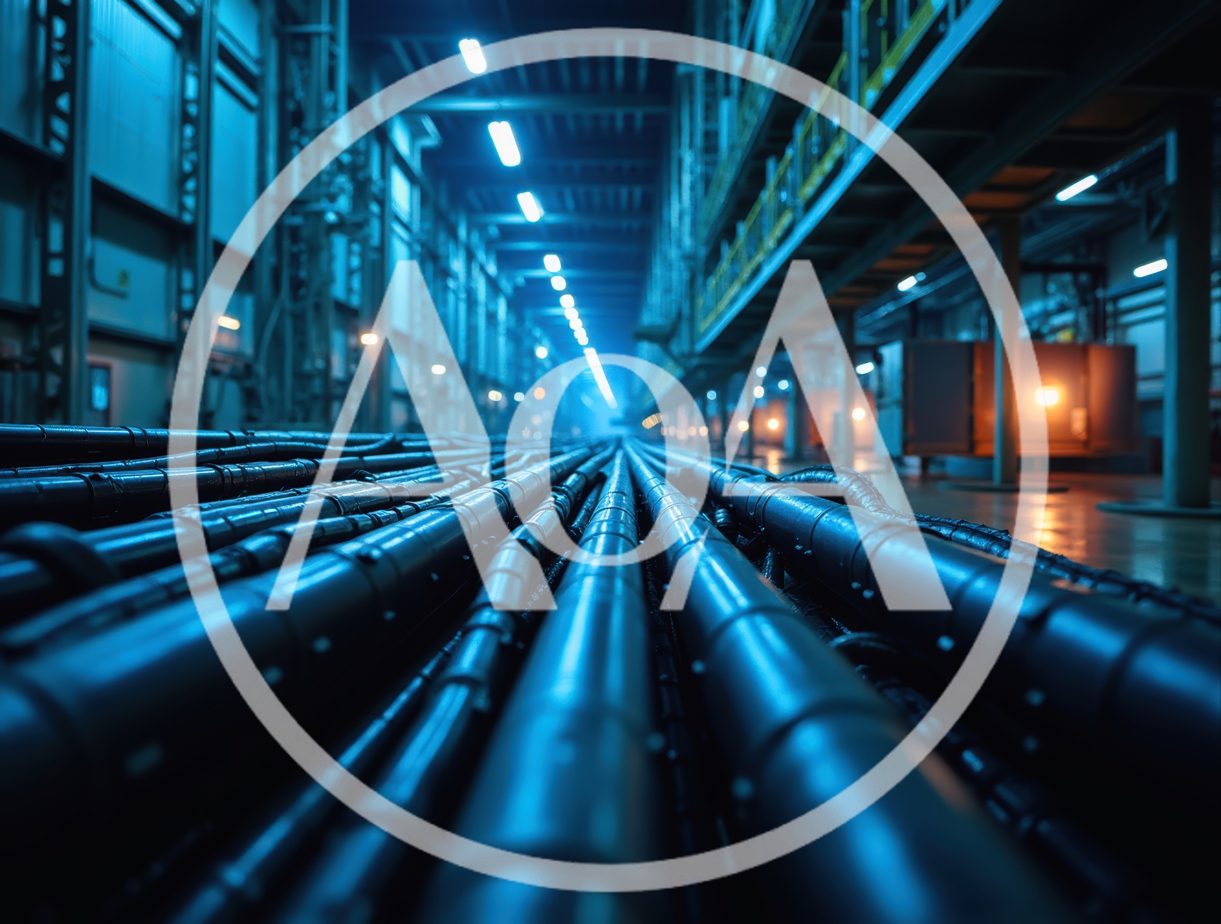 Industrial Cable Trays In A Modern Power Plant