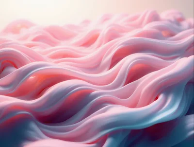 Abstract Flowing Pink And Blue Liquid Waves
