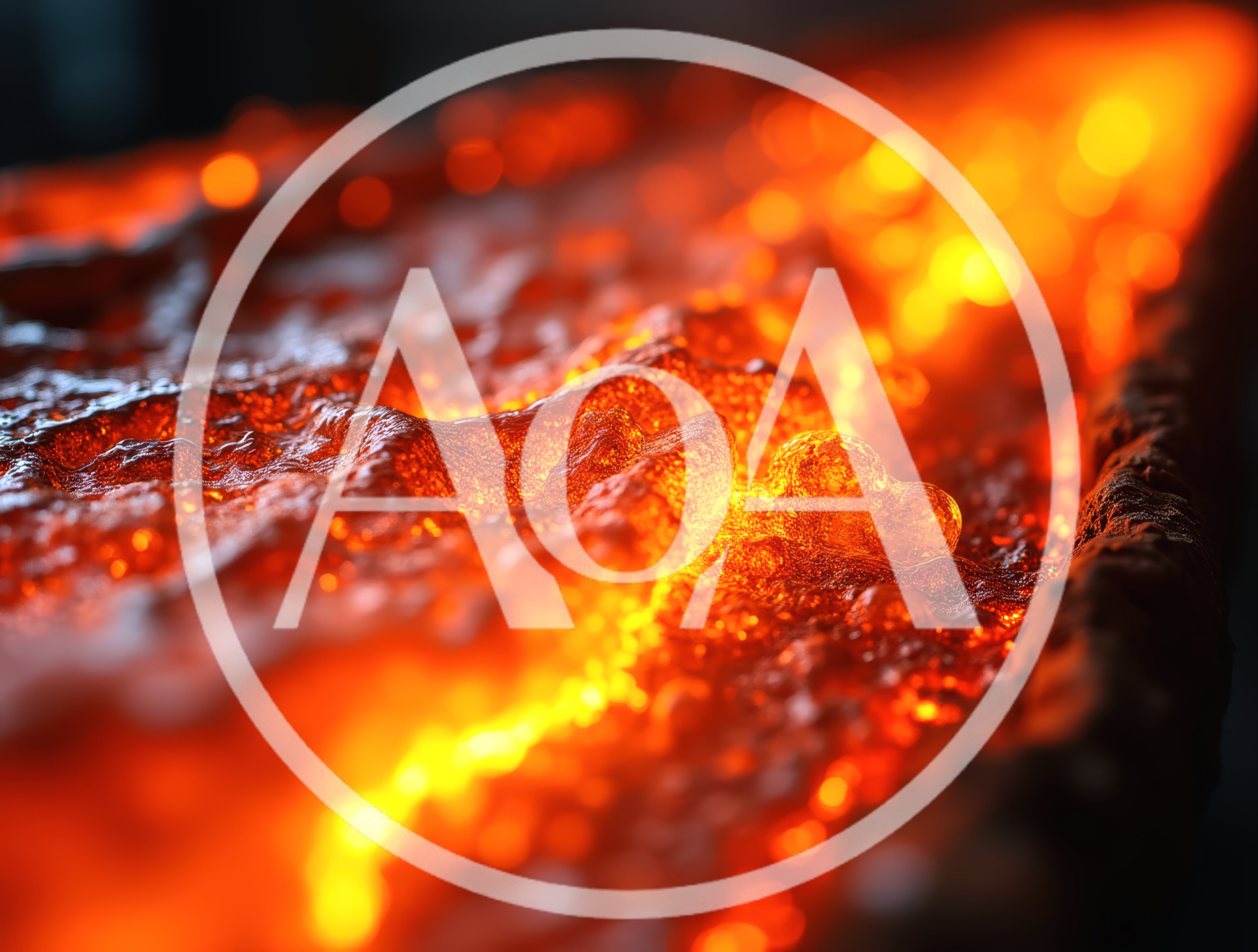 Molten Metal Flowing Through Industrial Casting Channel
