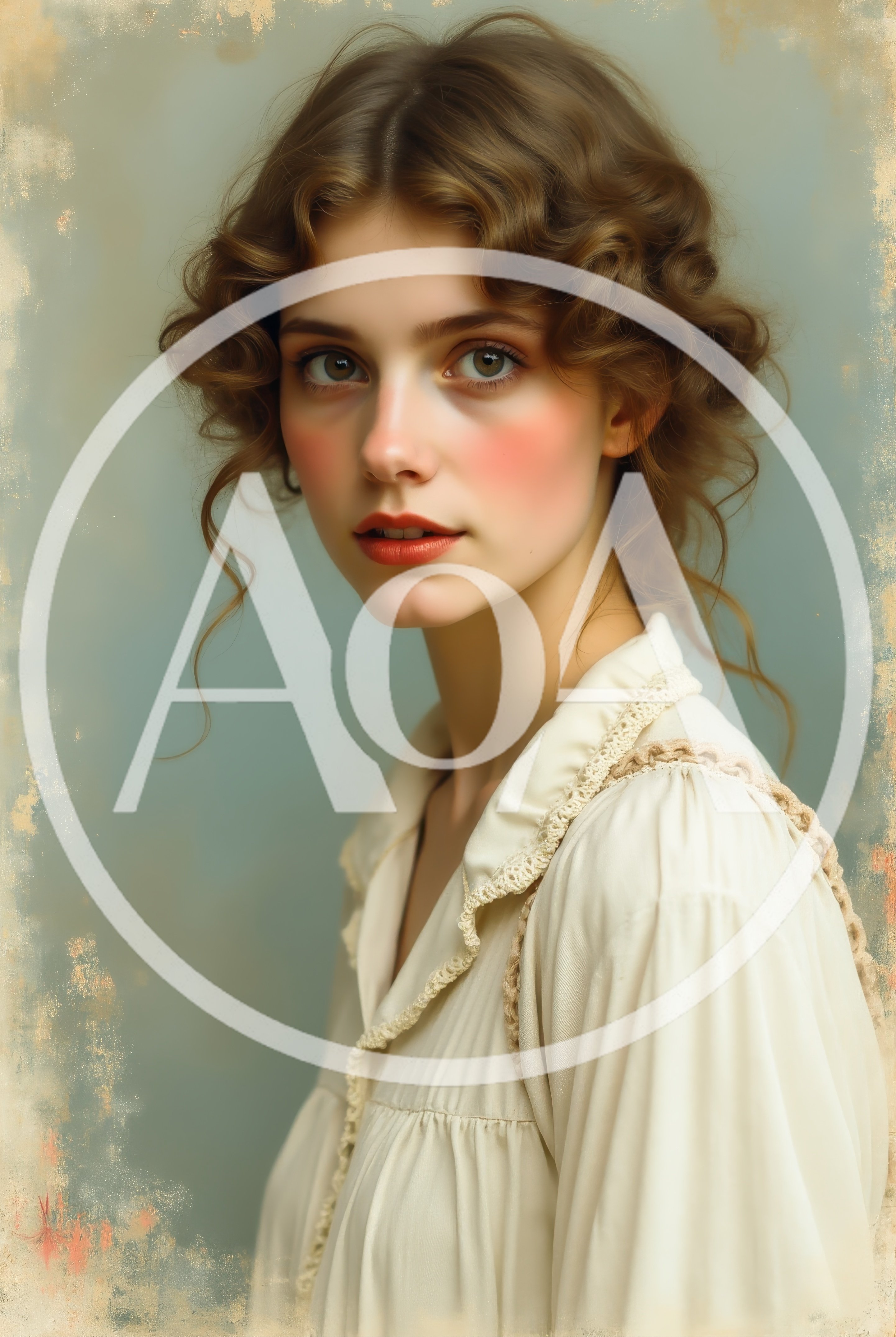 Portrait Of A Young Woman In Vintage Style