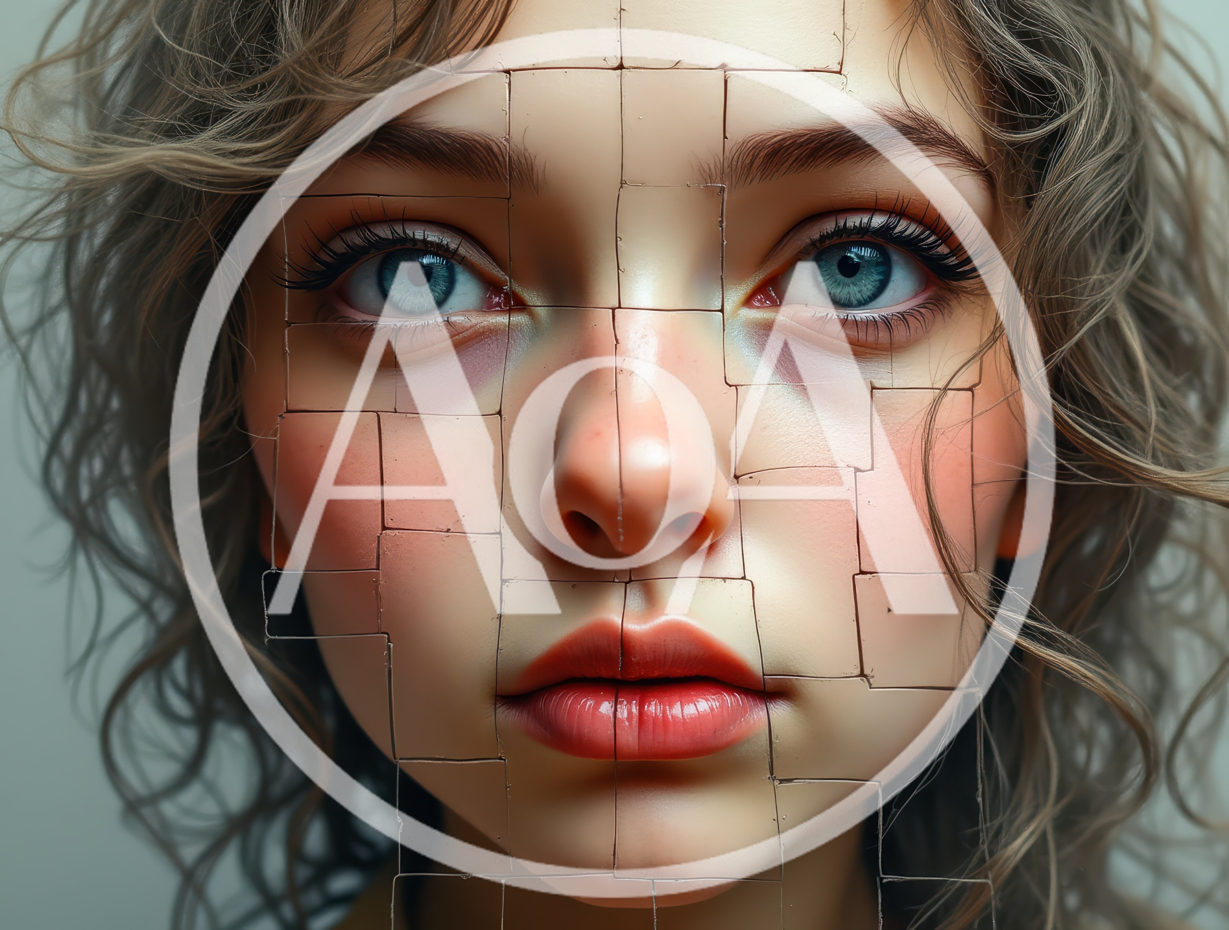 Surreal Portrait Of A Woman With A Cracked Face