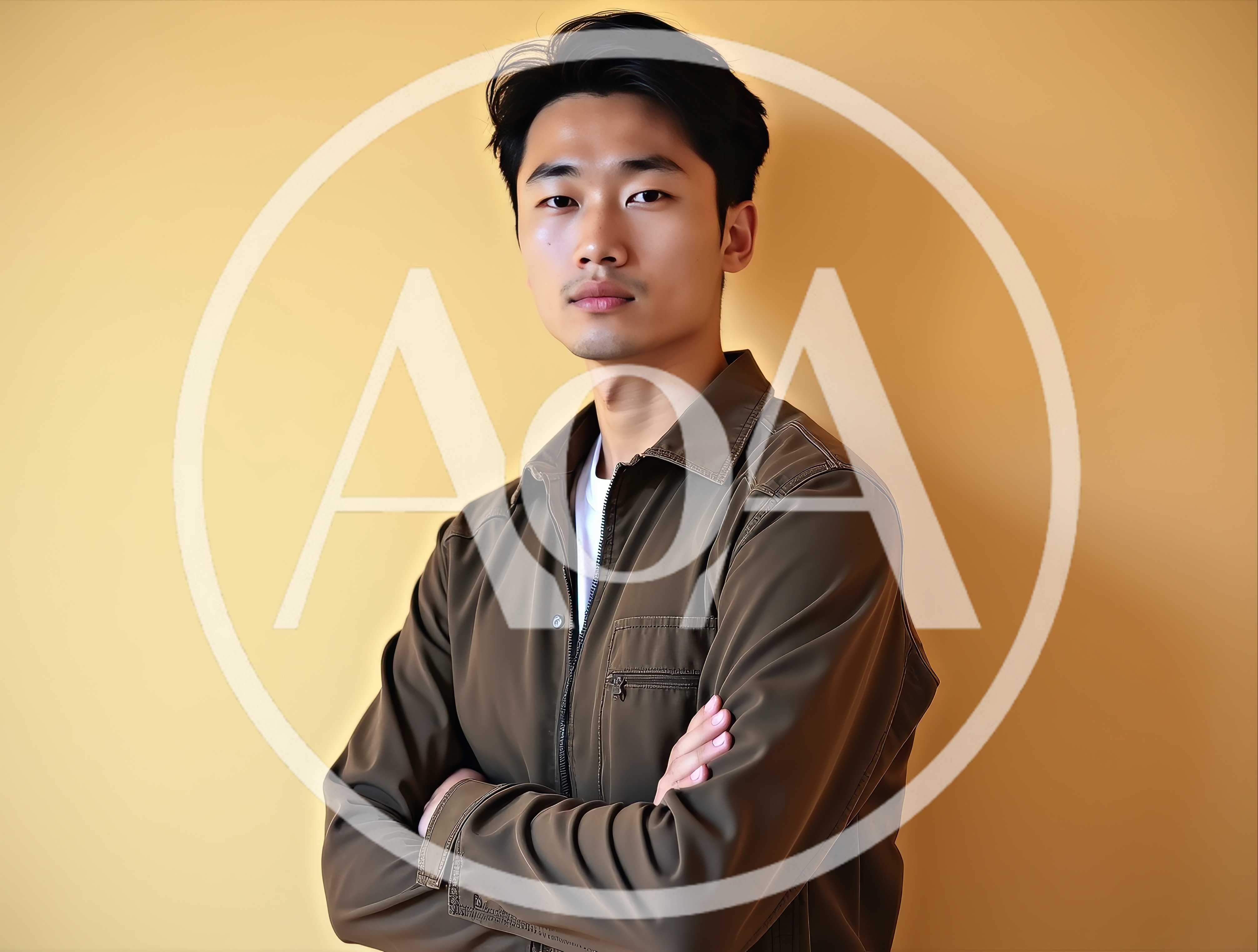 Young Asian Man Posing With Arms Crossed