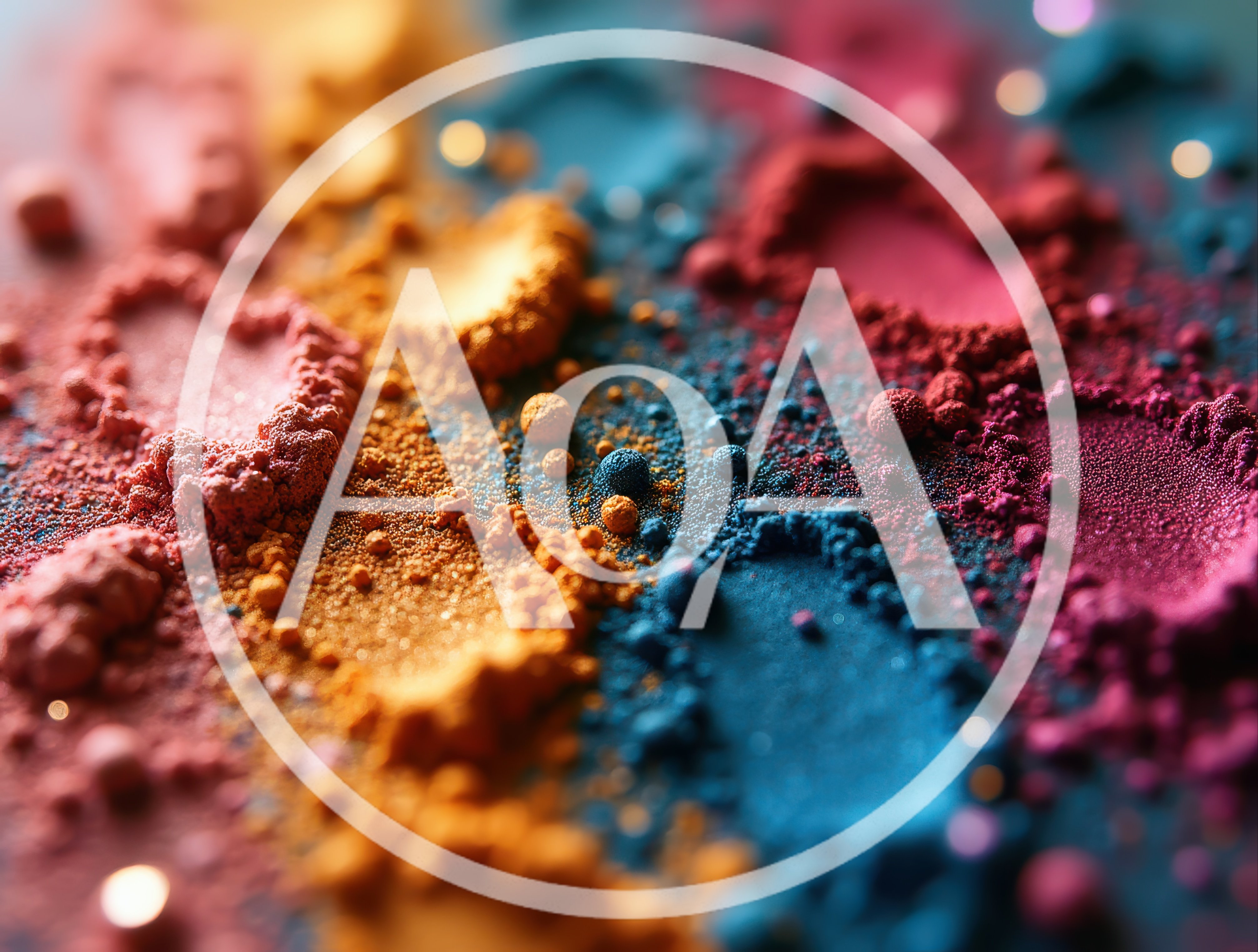 Macro View Of Vibrant Colorful Cosmetic Powder Pigments