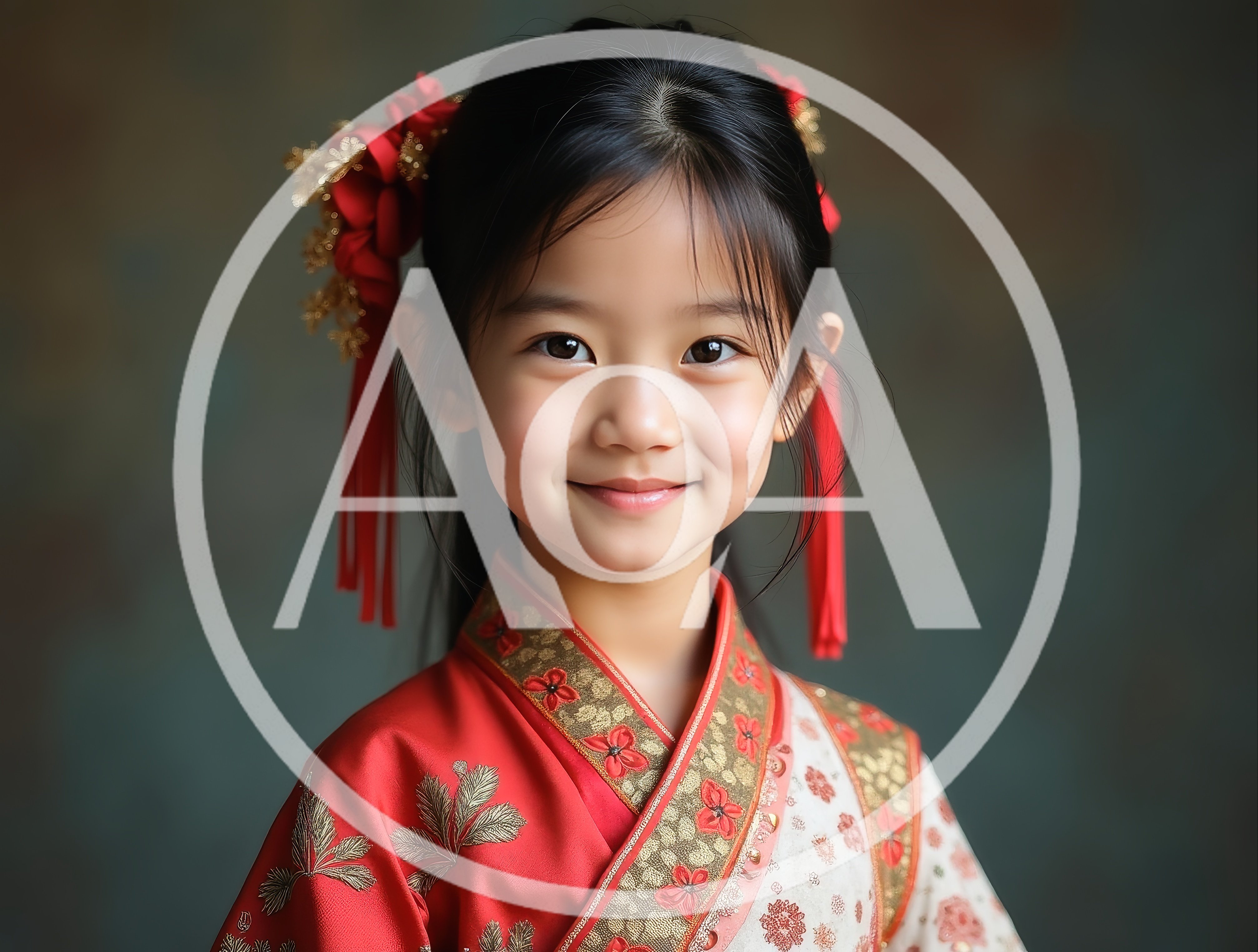 Portrait Of A Young Girl In Traditional Chinese Clothing