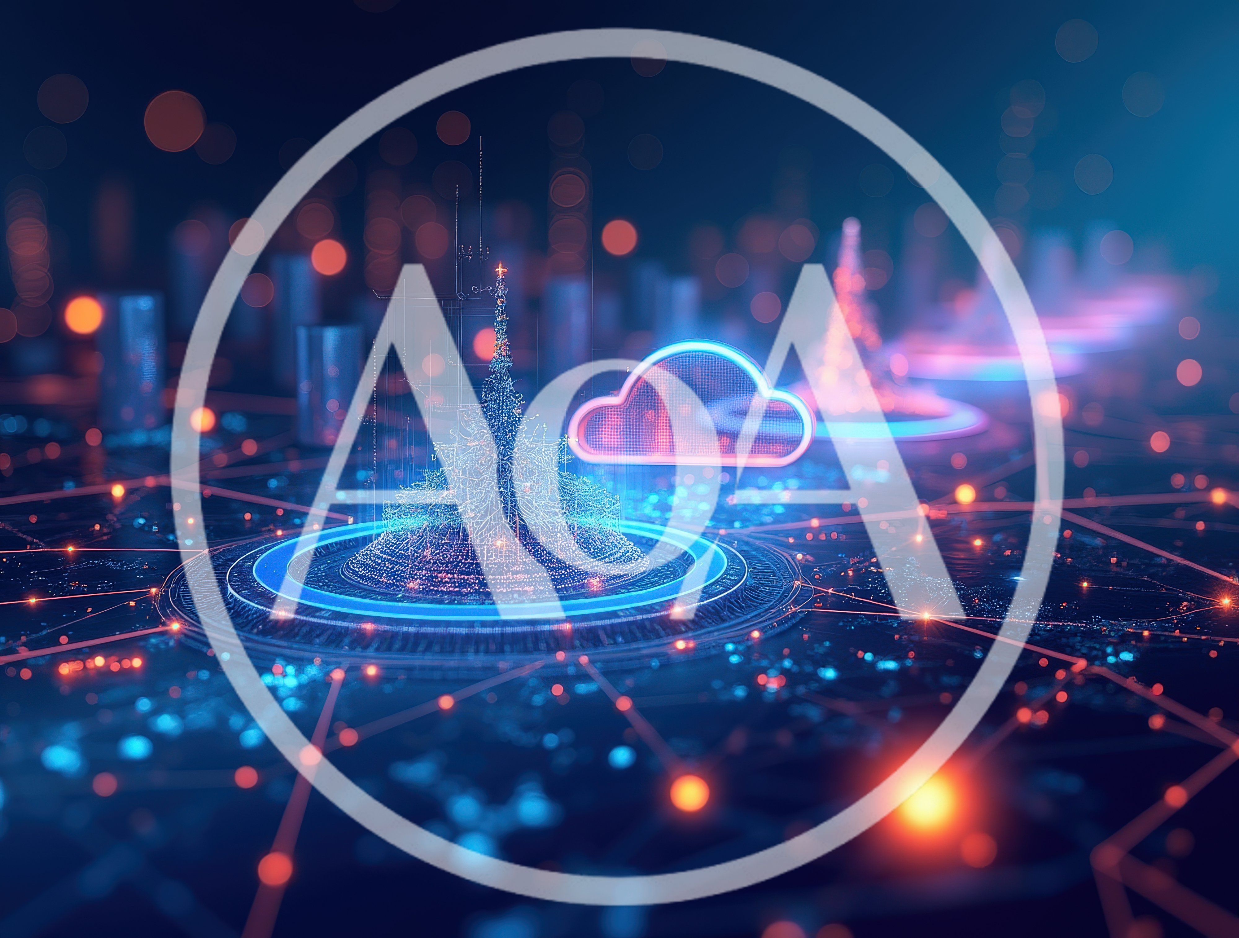 Digital Cloud Computing Network Infrastructure Visualization