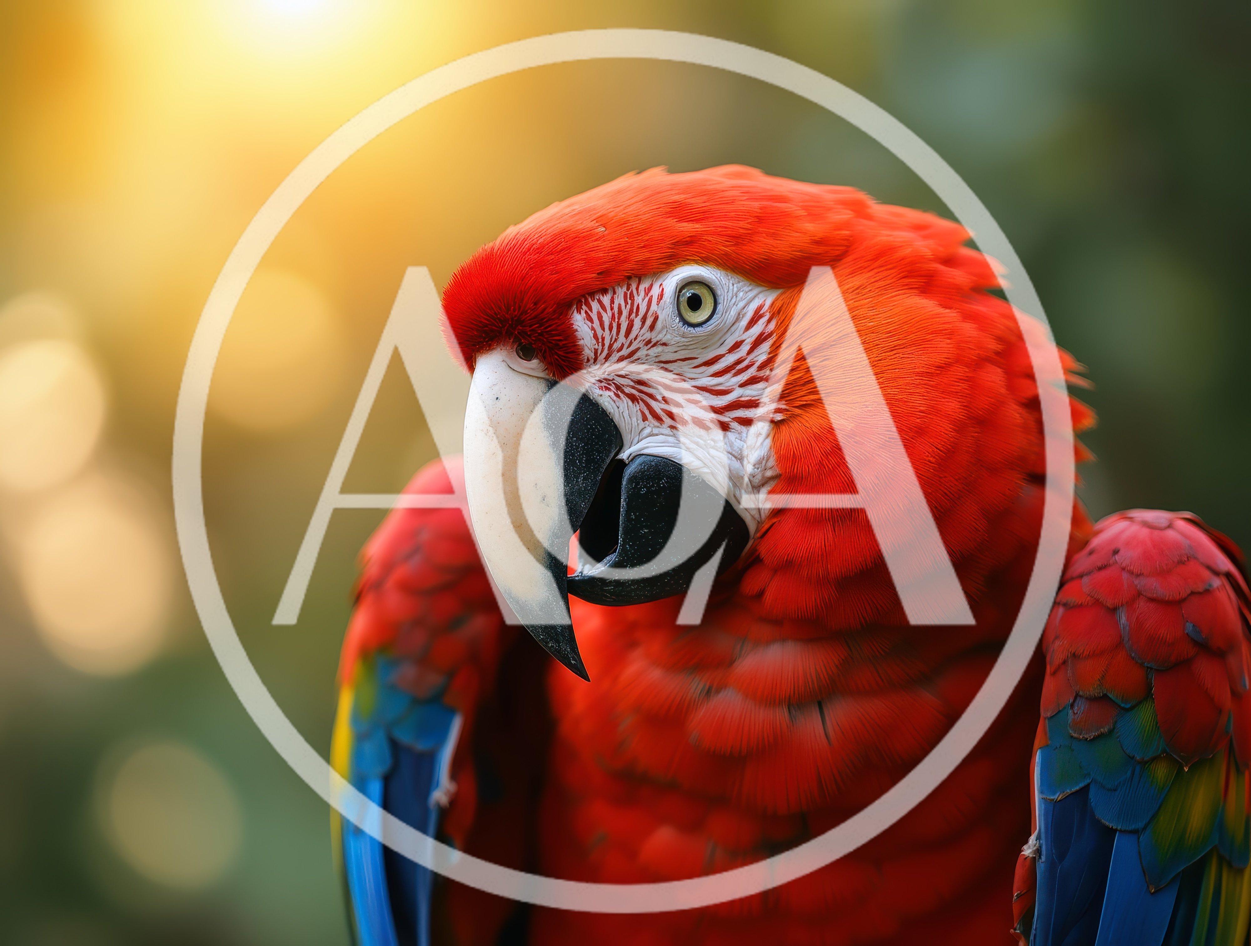 Close Up Portrait Of A Scarlet Macaw