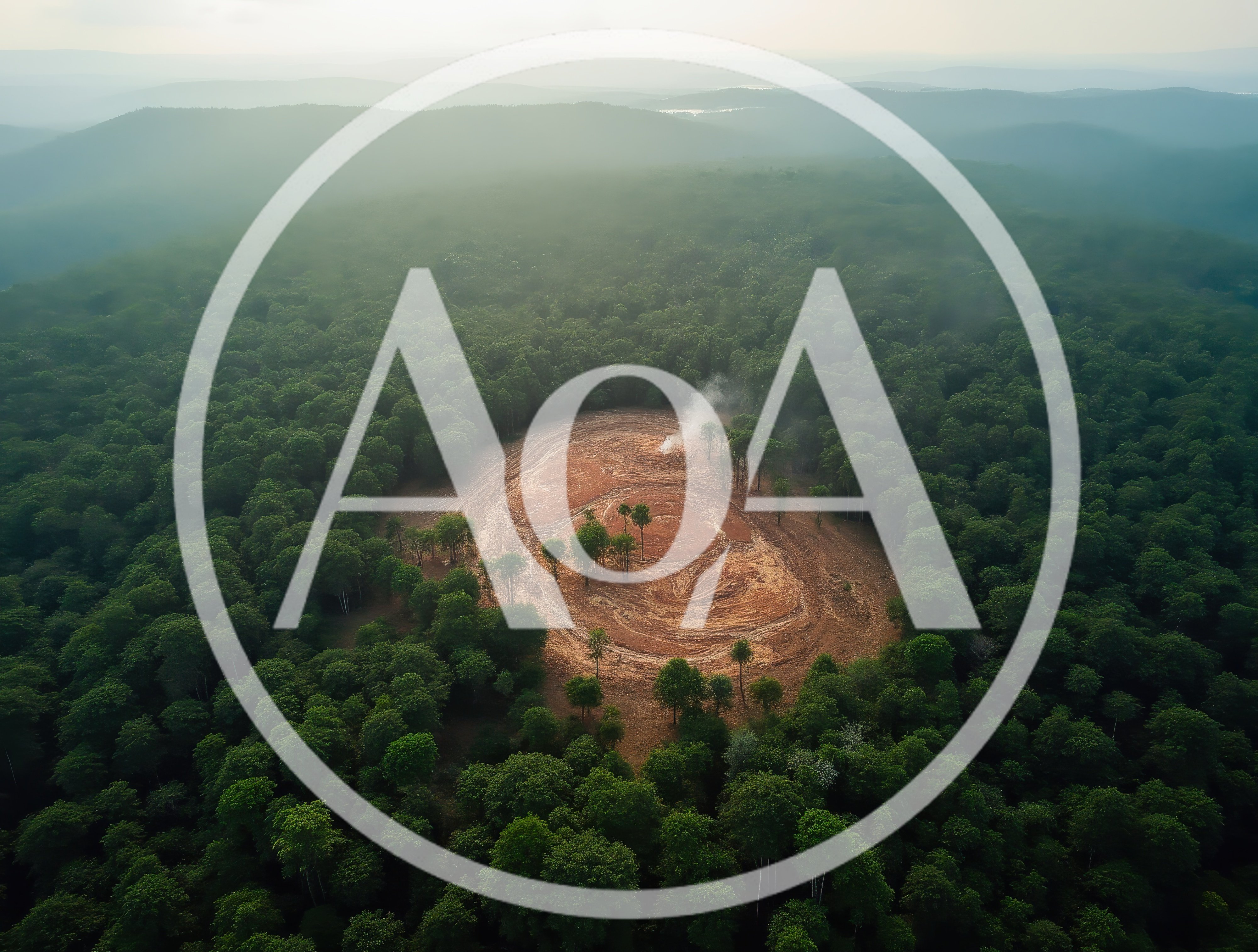Aerial View of Deforestation in a Dense Tropical Forest