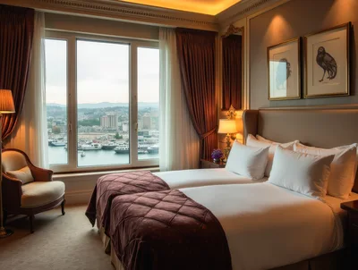 Luxury Hotel Room With Harbor View