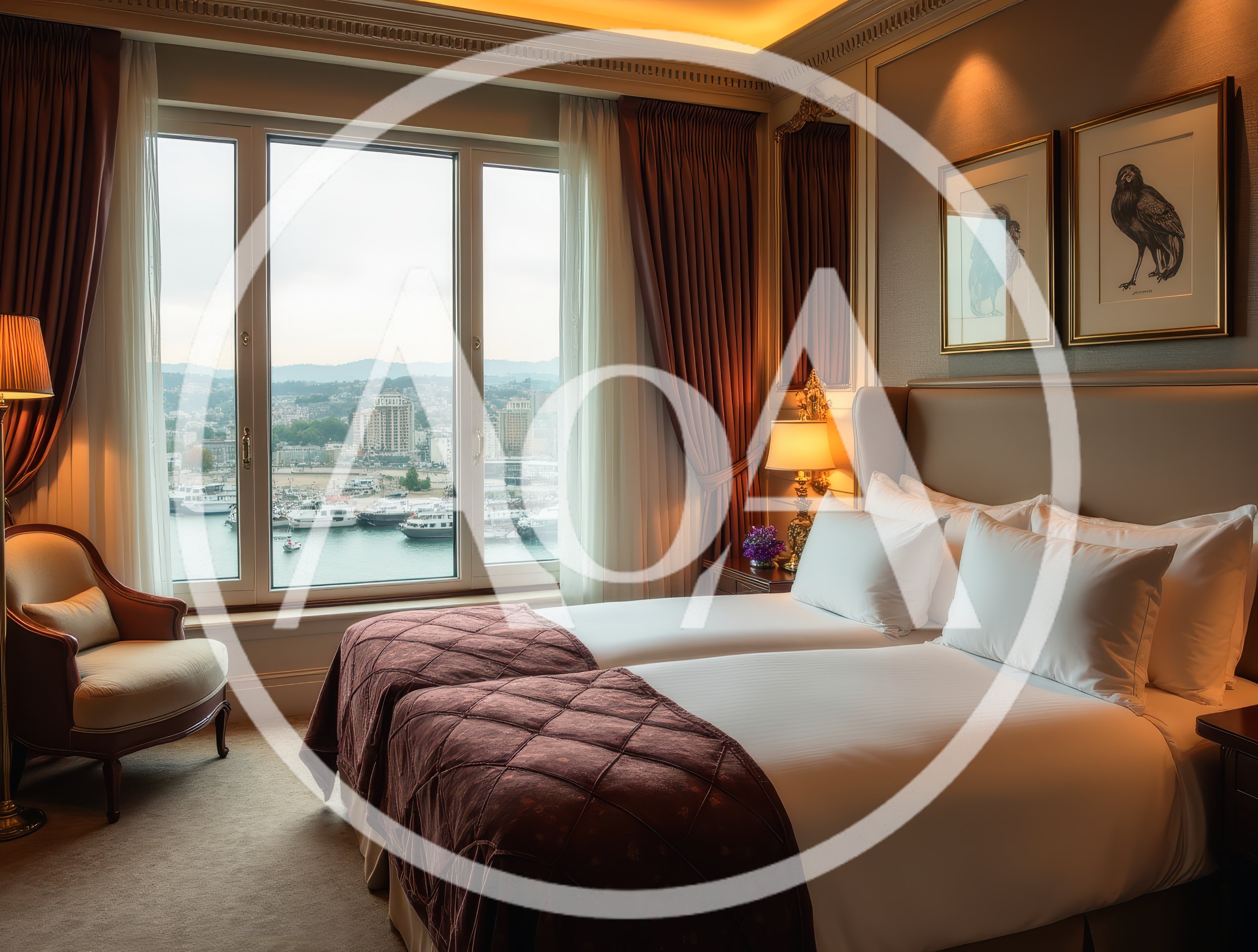 Luxury Hotel Room With Harbor View