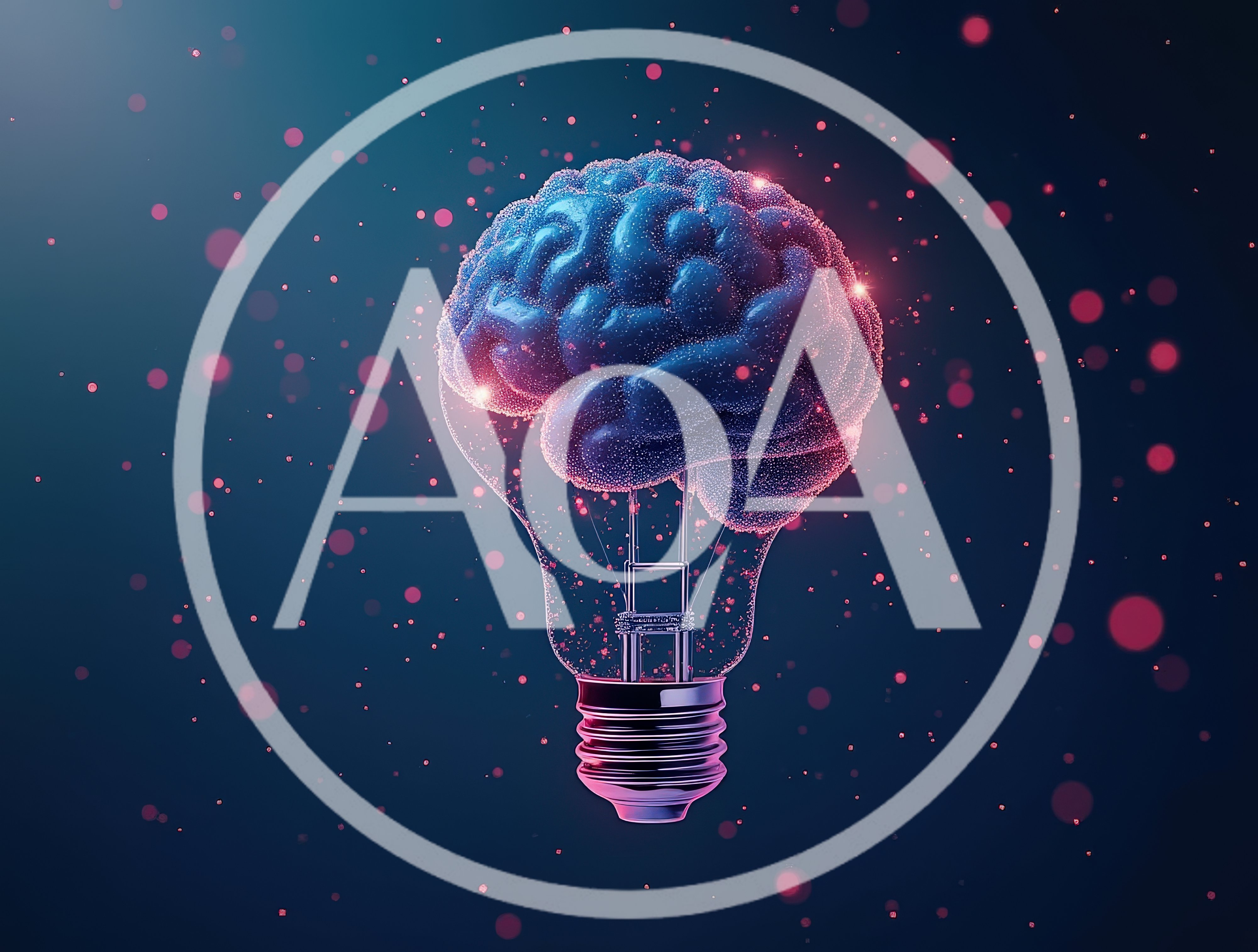 Glowing Human Brain Inside A Light Bulb