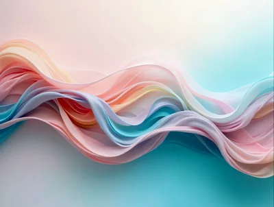 Abstract Pastel Fabric Waves Background
