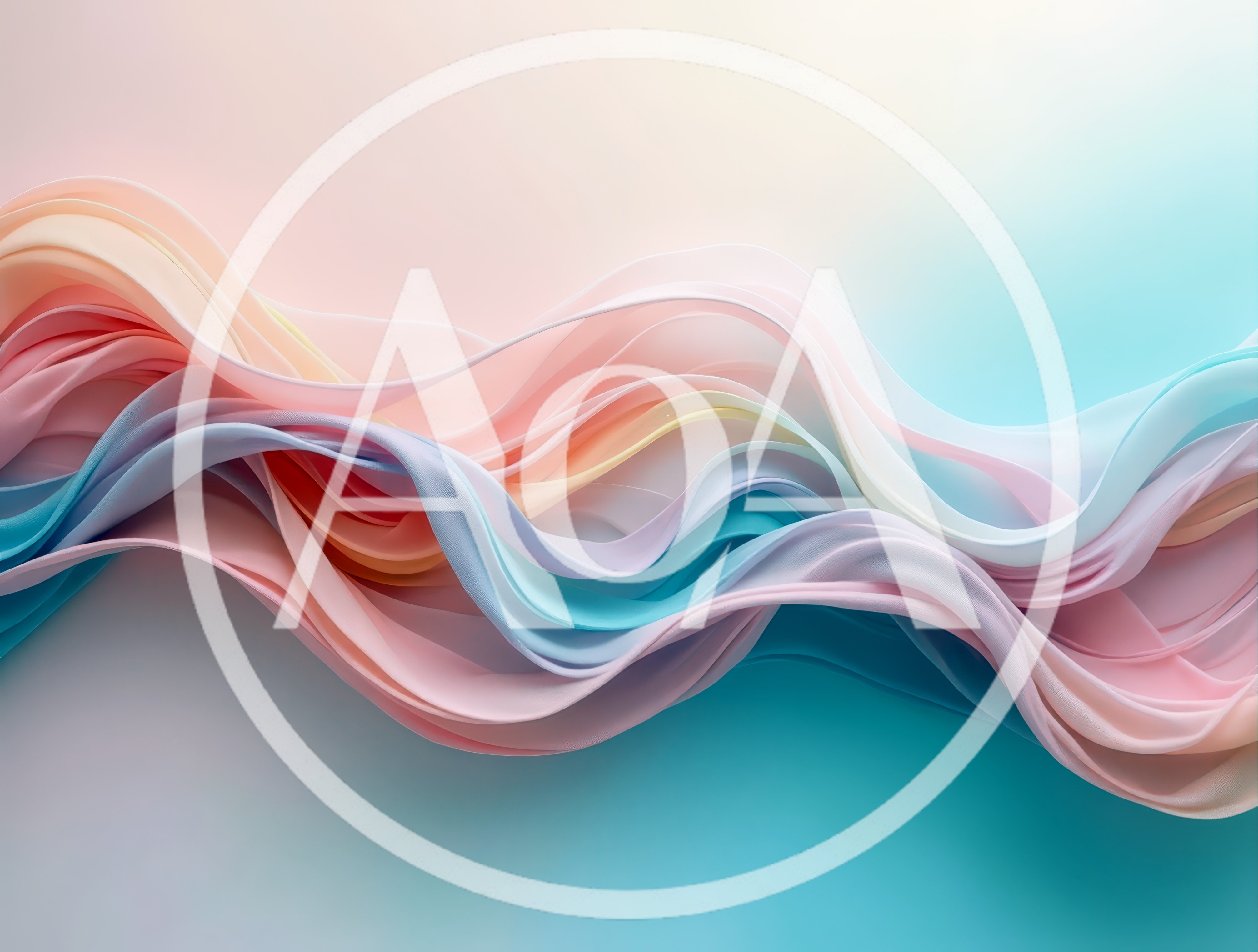 Abstract Pastel Fabric Waves Background