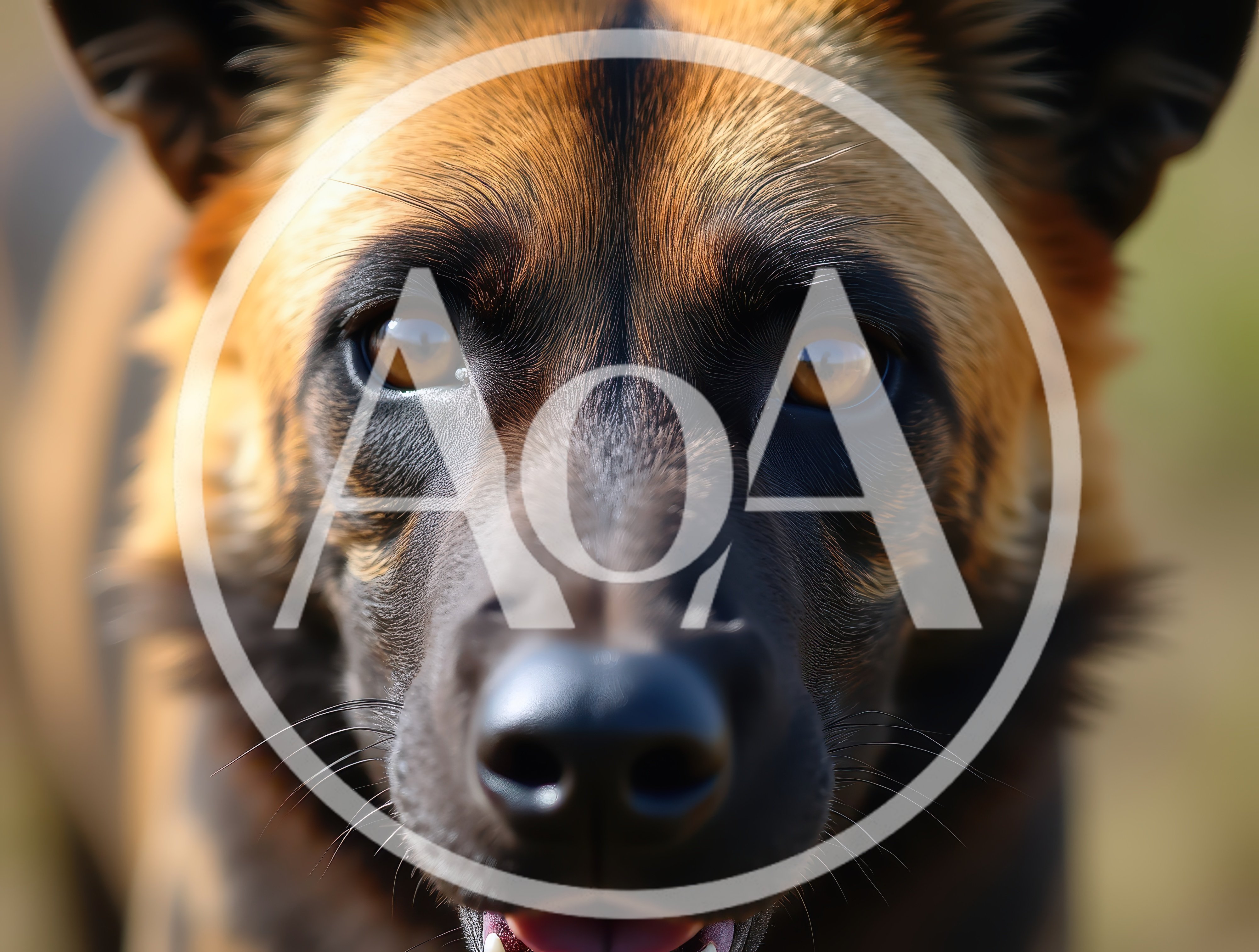 Close Up Portrait Of A German Shepherd Dog