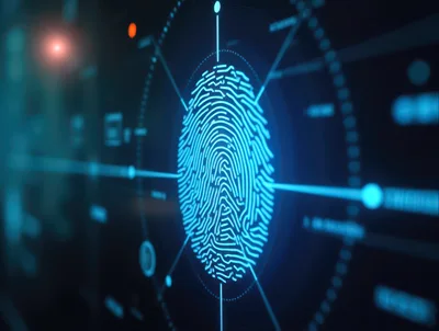 Digital Fingerprint Biometric Security Scanning Interface