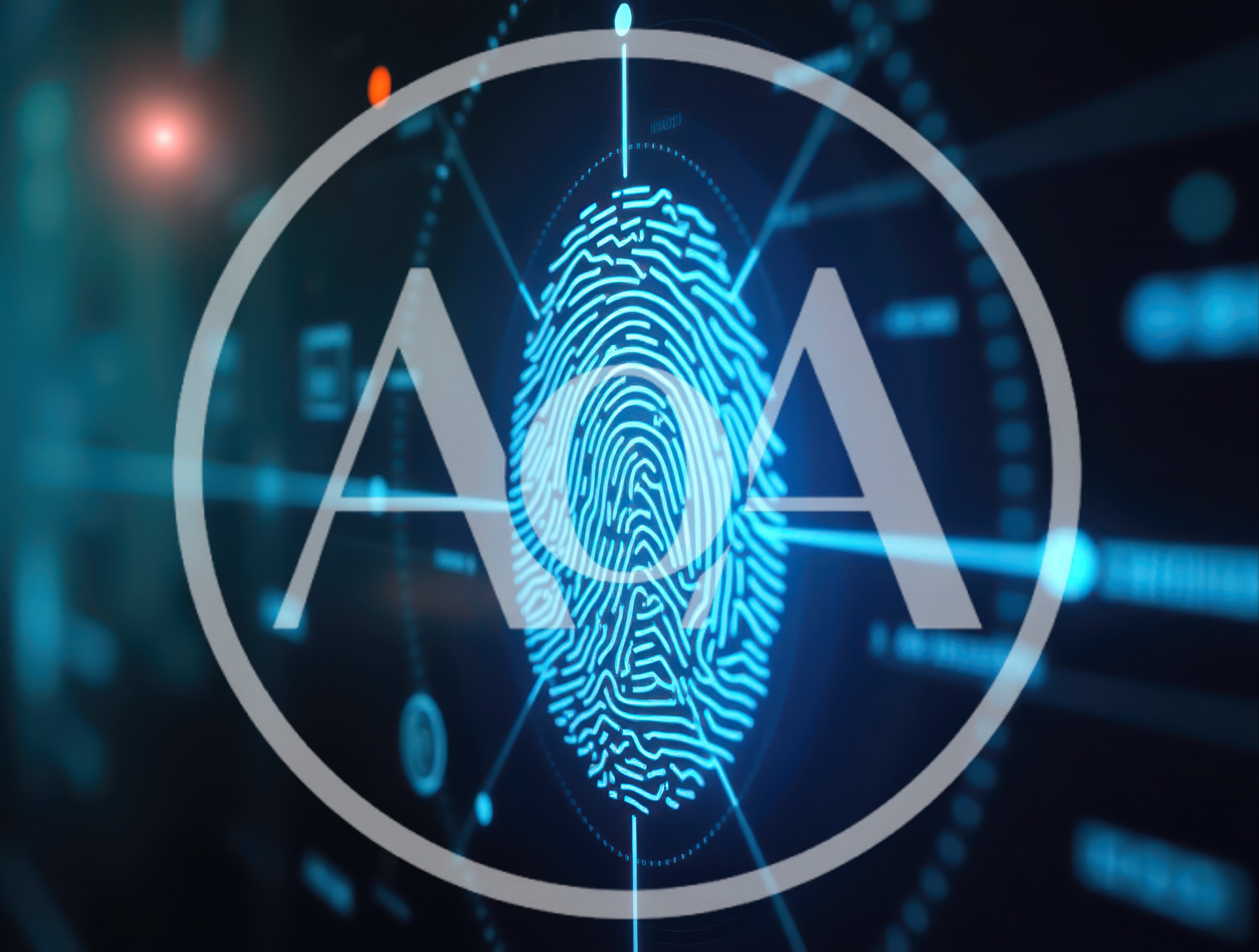 Digital Fingerprint Biometric Security Scanning Interface