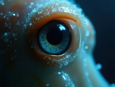 Macro Close Up Of A Surreal Alien Eye